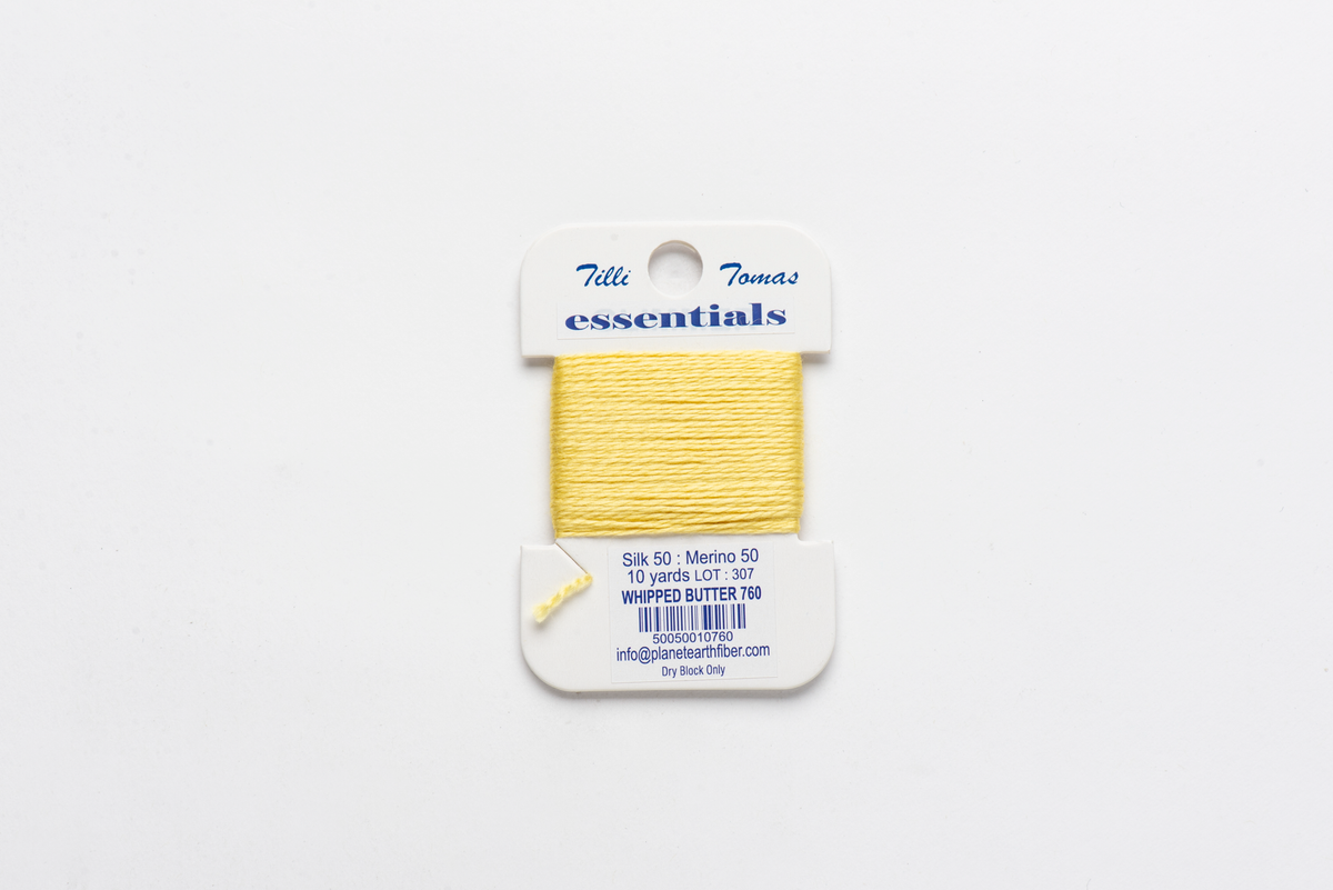 Essentials Cards - 760 Whipped Butter — silk card for needlepoint, 18 mesh