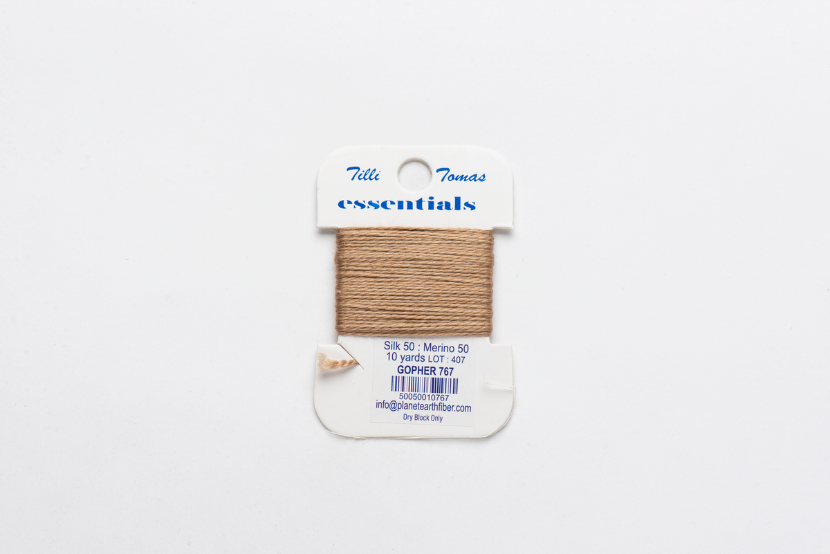 Essentials Cards - 767 Gopher — silk card for needlepoint, 18 mesh