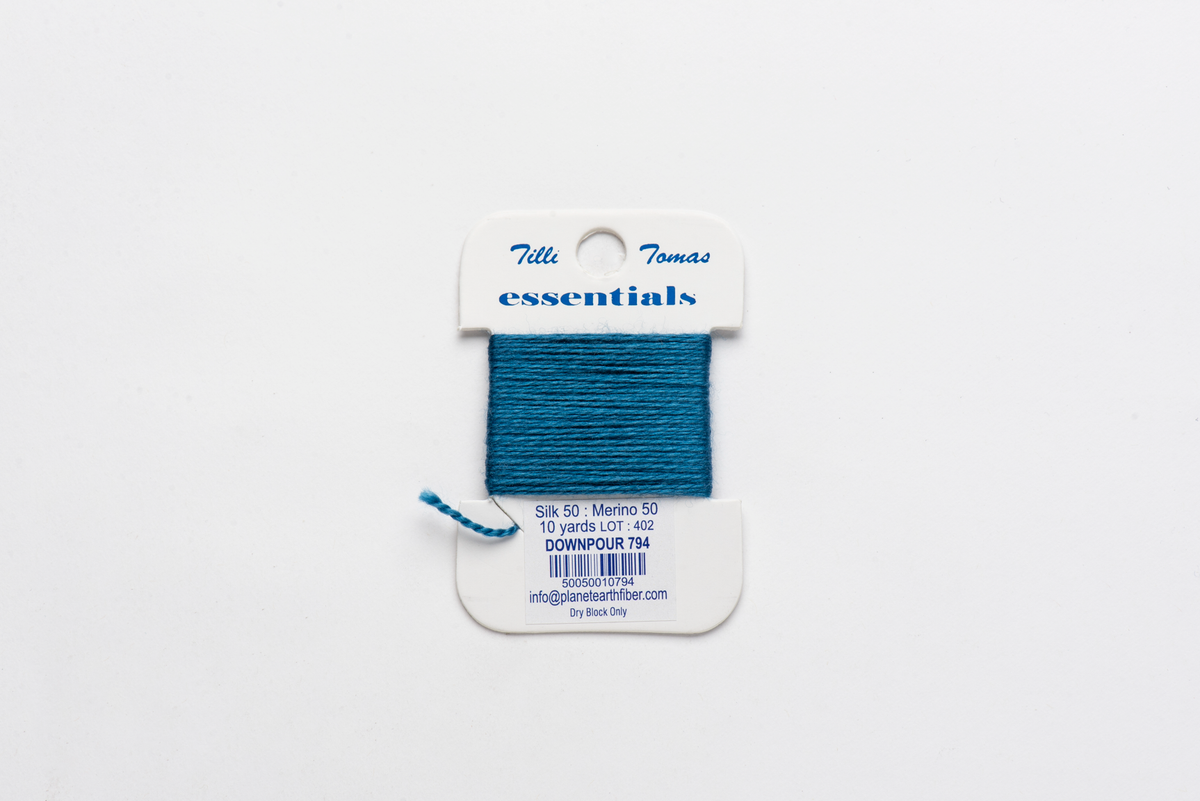 Essentials Cards - 794 Downpour — silk card for needlepoint, 18 mesh