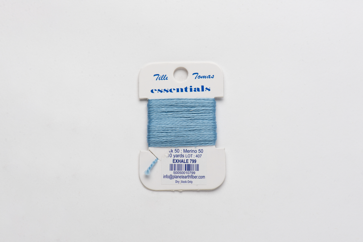 Essentials Cards - 799 Exhale — silk card for needlepoint, 18 mesh