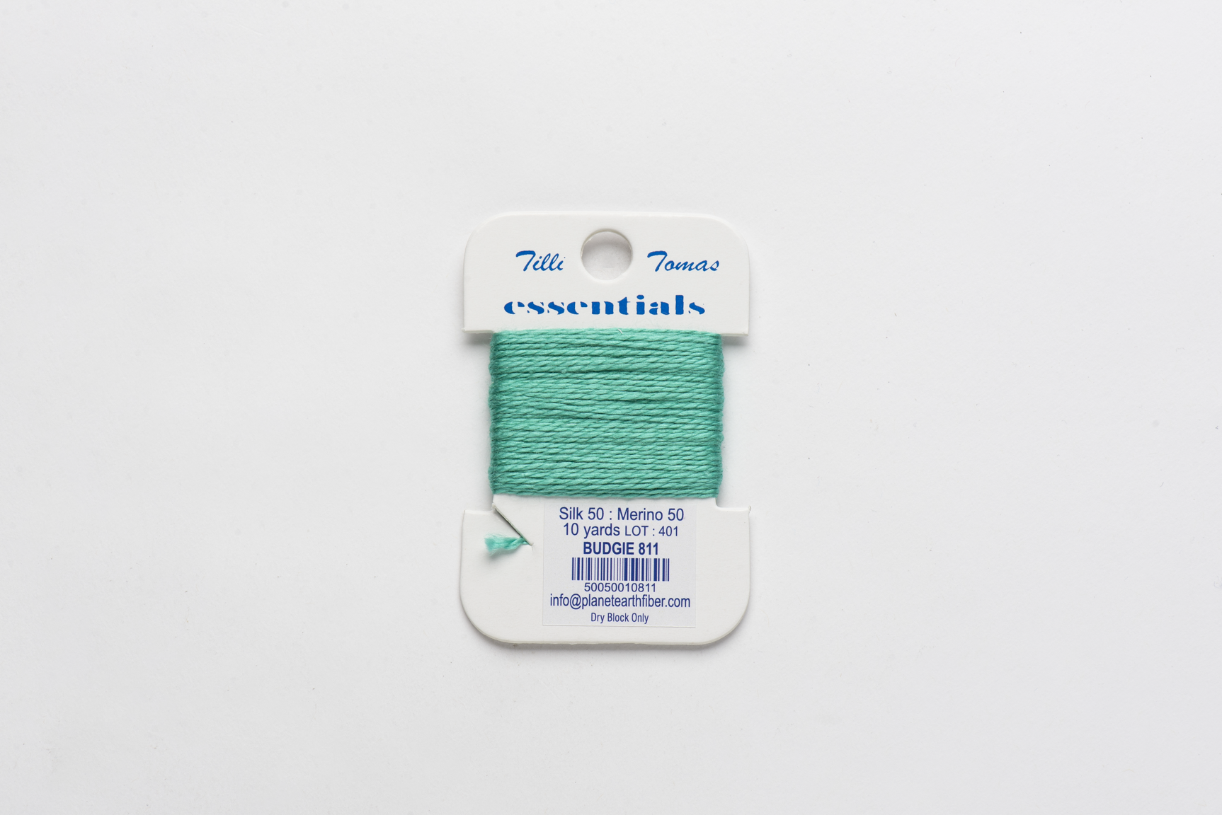 Essentials Cards - 811 Budgie — silk card for needlepoint, 18 mesh