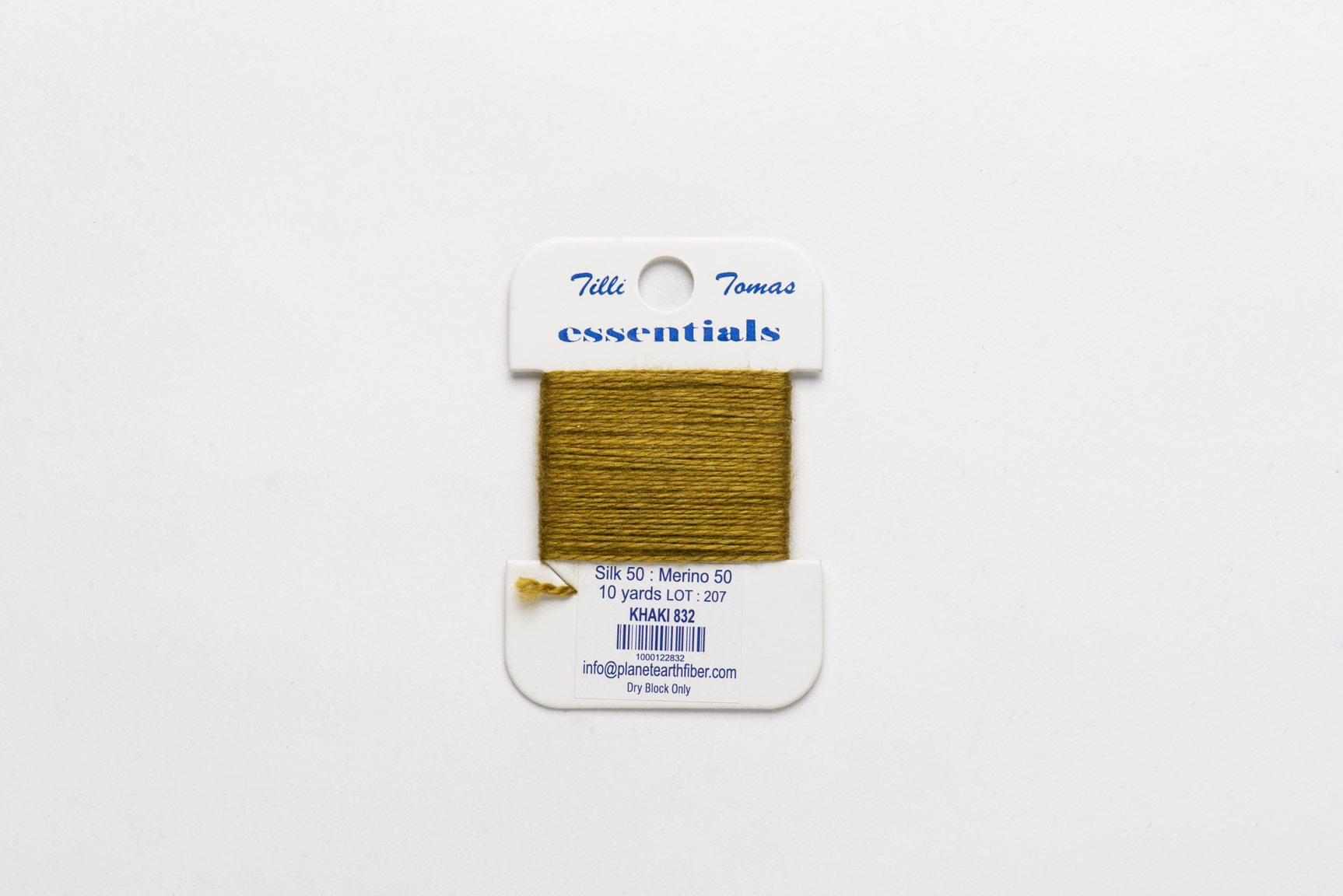 Essentials Cards - 832 Khaki — silk card for needlepoint, 18 mesh