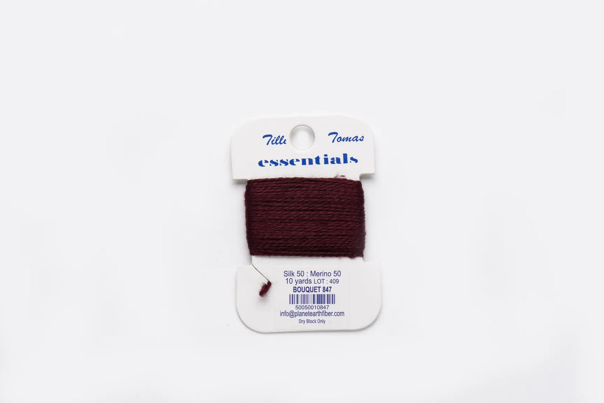 Essentials Cards - 847 Bouquet — silk card for needlepoint, 18 mesh