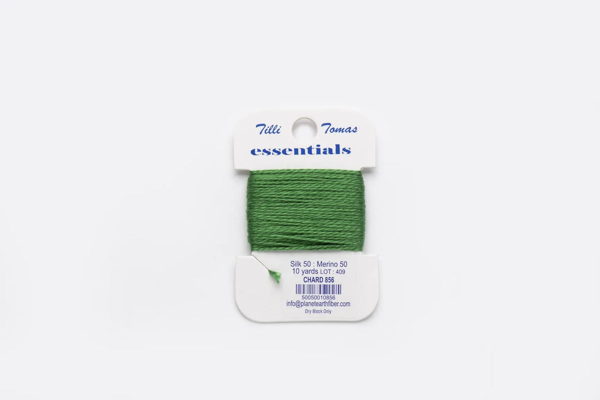 Essentials Cards - 856 Chard — silk card for needlepoint, 18 mesh