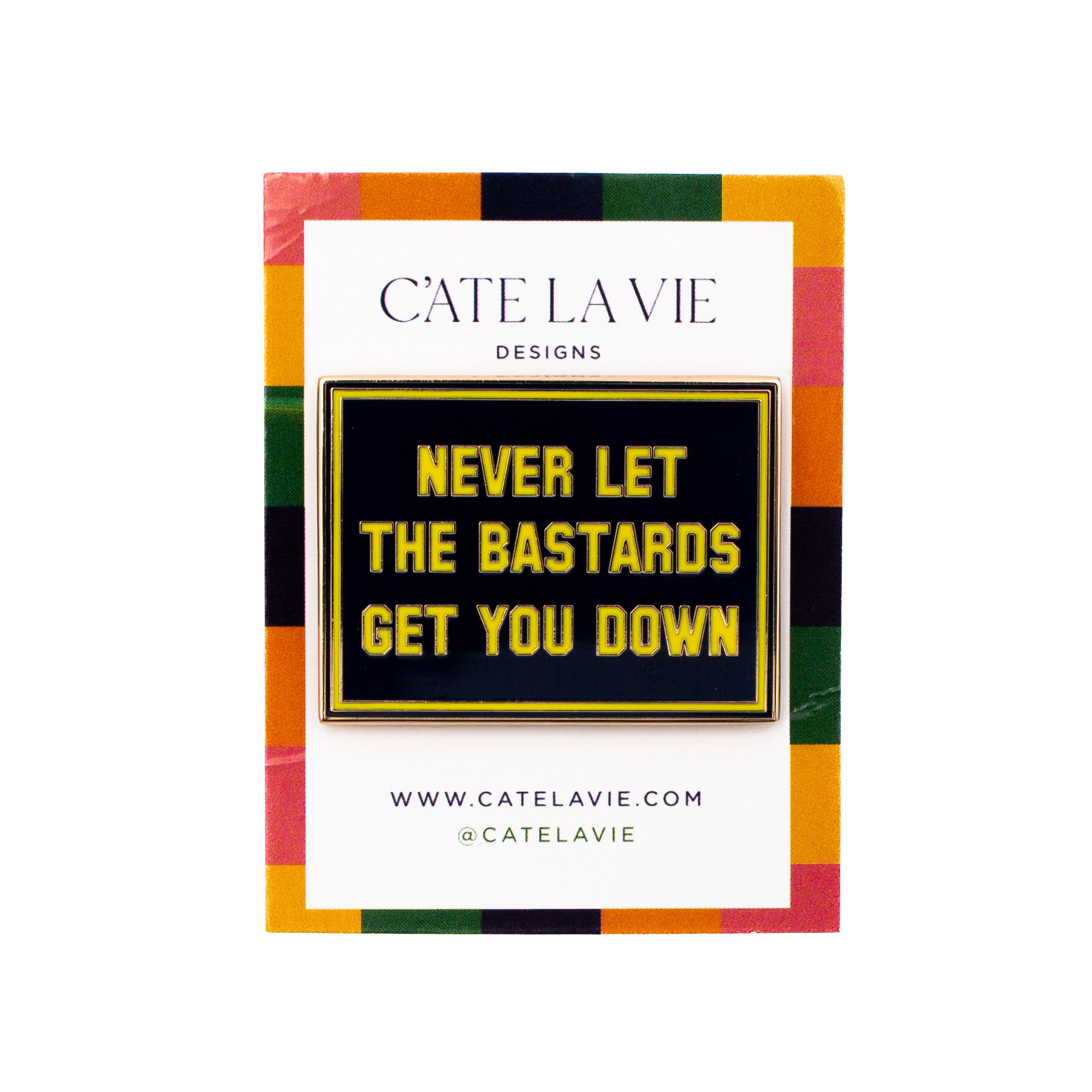 Never Let the Bastards Needle Minder by Cate La Vie — needlepoint accessory from Angel City Stitchery