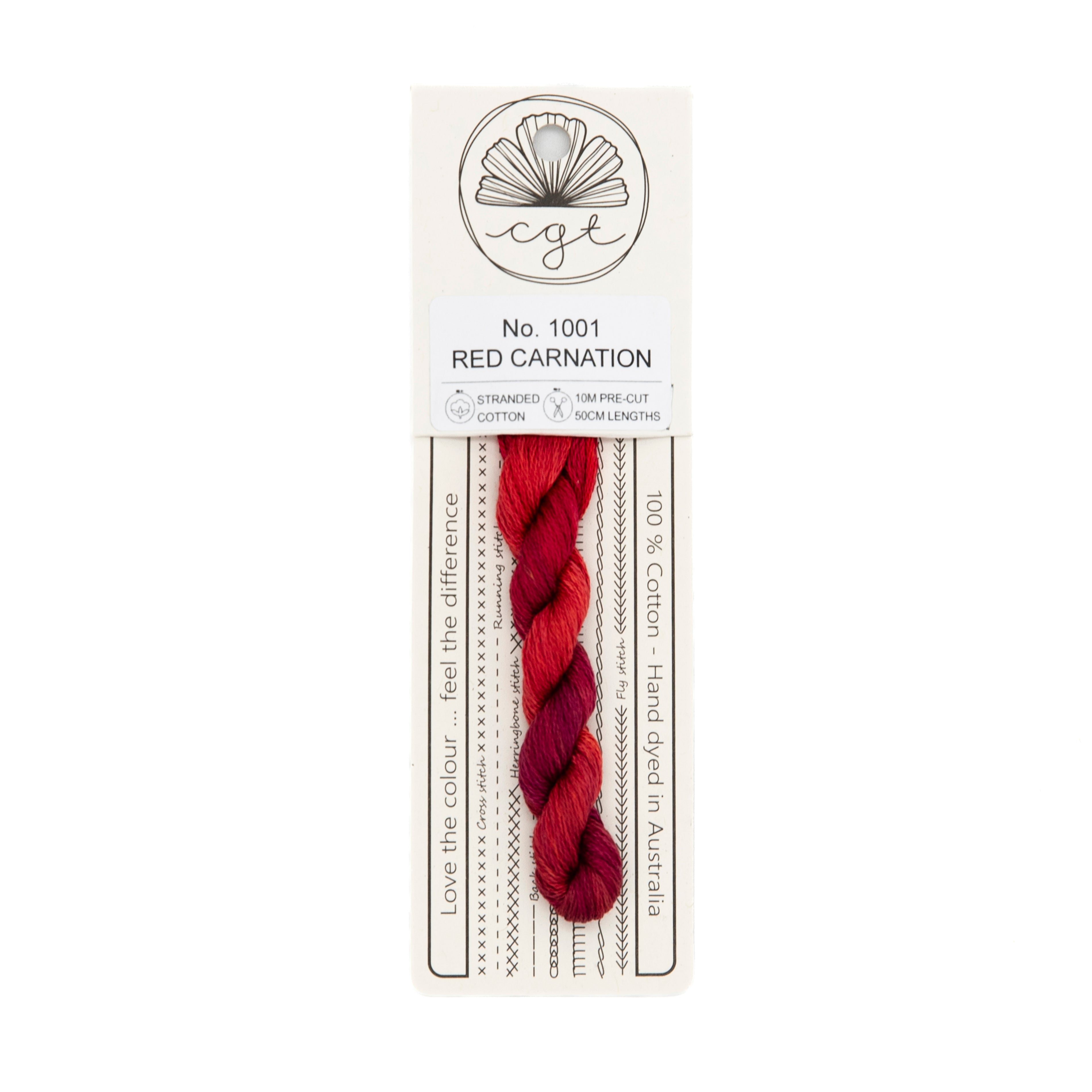 Cottage Garden Threads - 1001 Red Carnation — needlepoint thread, 13 and 18 mesh