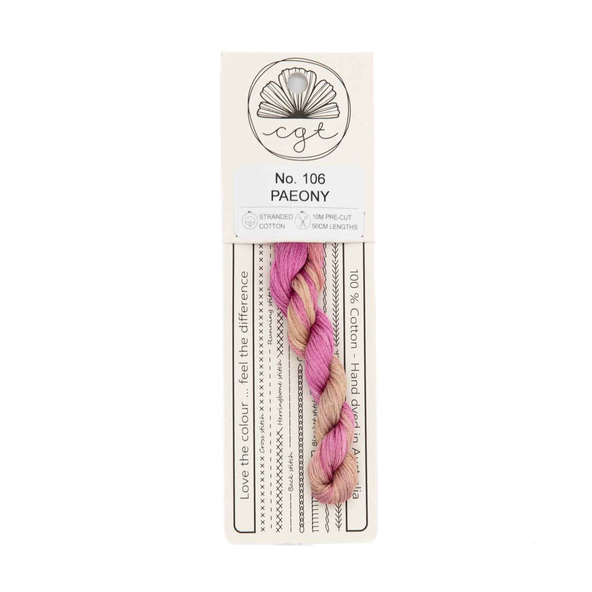 Cottage Garden Threads - 106 Paeony — needlepoint thread, 13 and 18 mesh