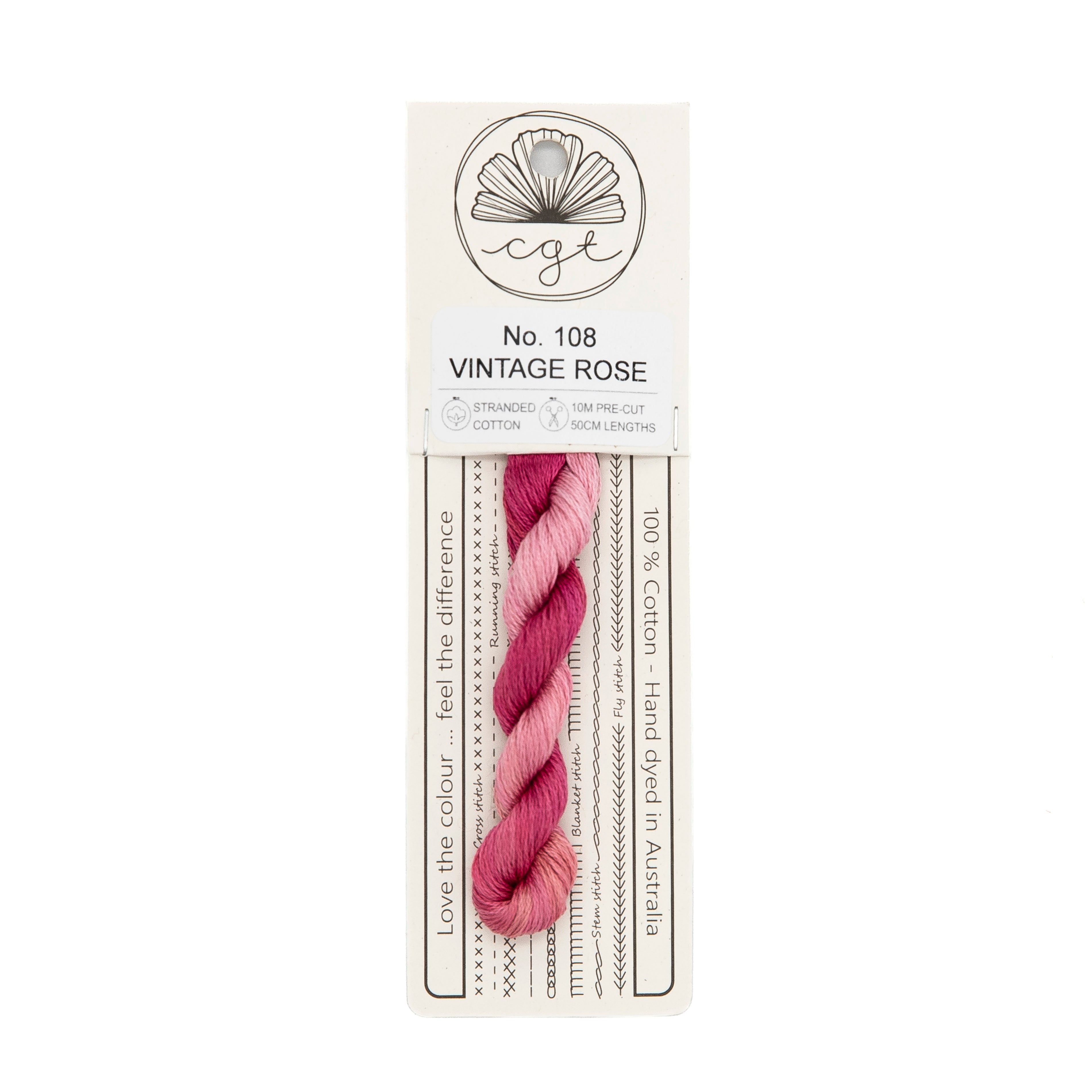 Cottage Garden Threads - 108 Vintage Rose — needlepoint thread, 13 and 18 mesh
