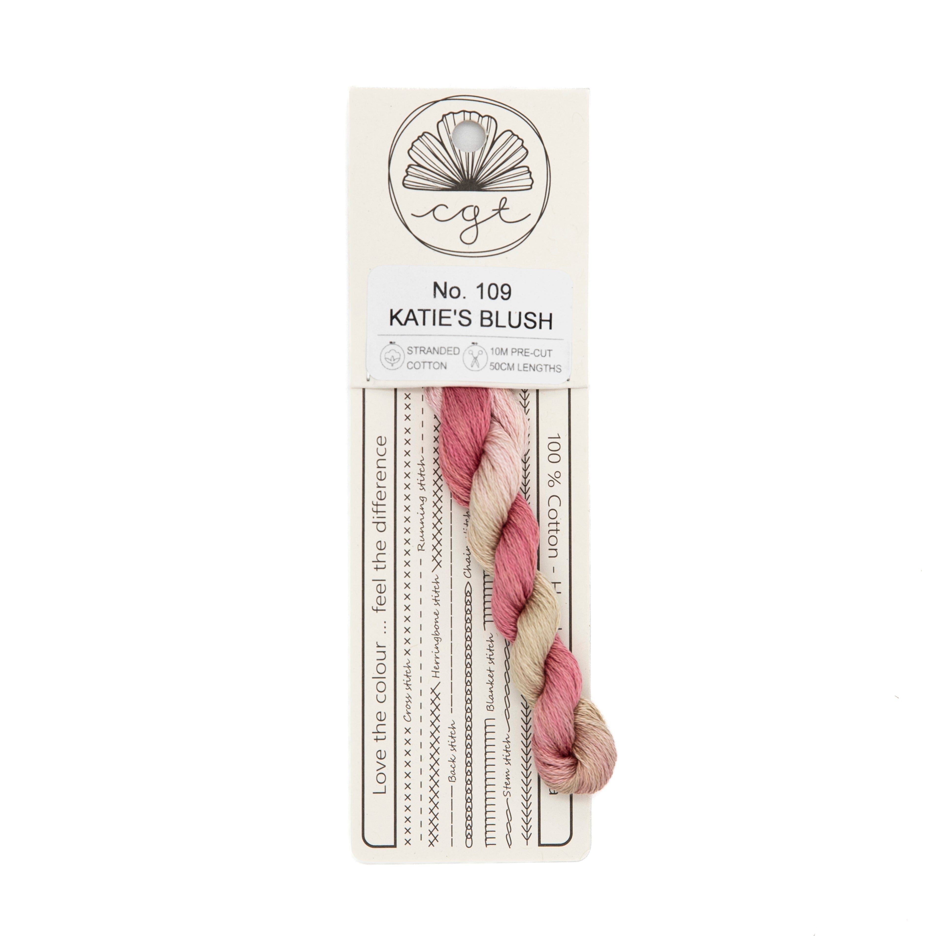 Cottage Garden Threads - 109 Katies Blush — needlepoint thread, 13 and 18 mesh