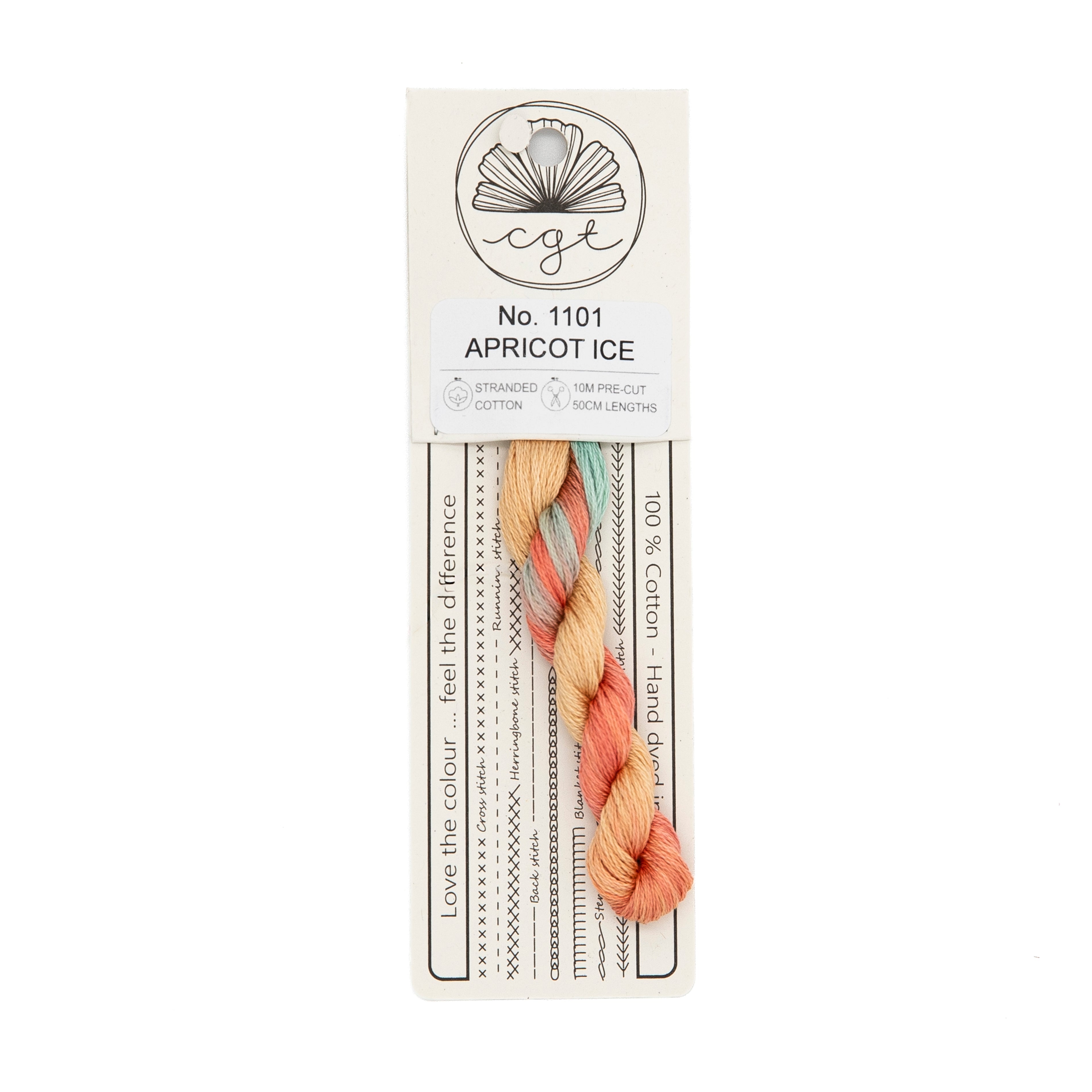 Cottage Garden Threads - 1101 Apricot Ice — needlepoint thread, 13 and 18 mesh