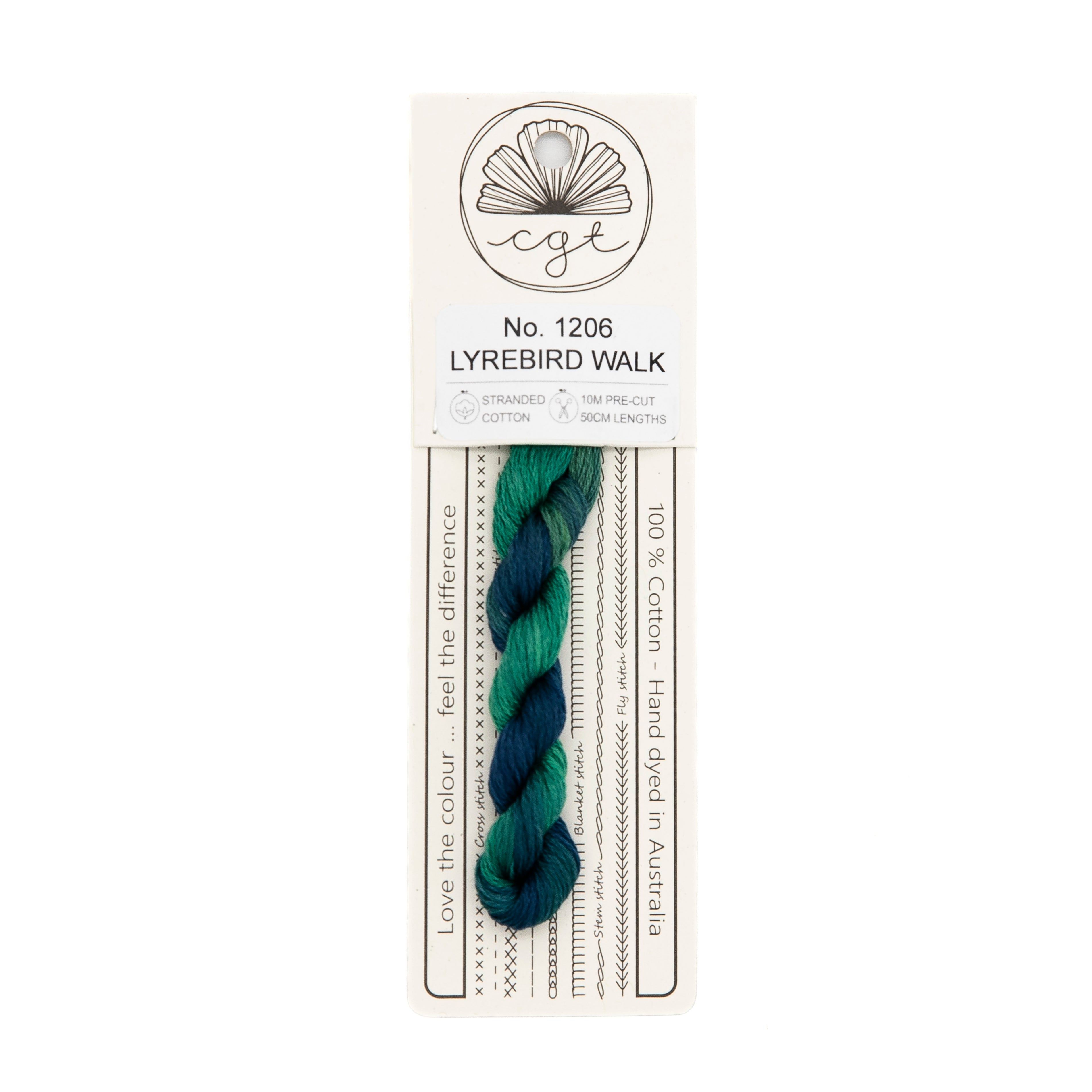 Cottage Garden Threads - 1206 Lyrebird Walk — needlepoint thread, 13 and 18 mesh