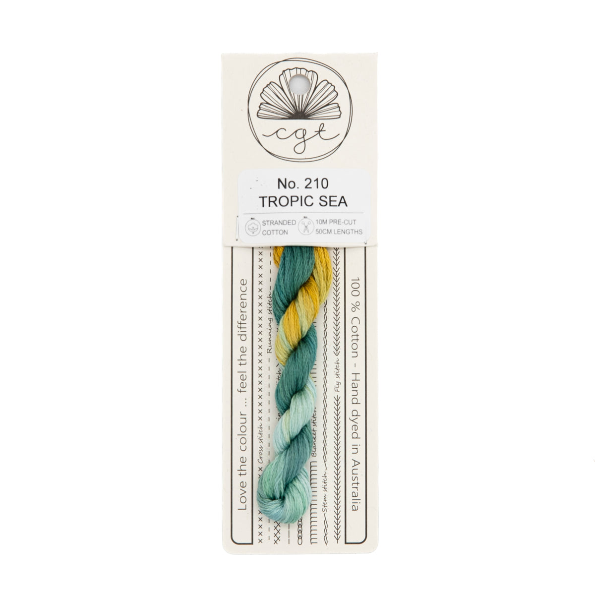 Cottage Garden Threads - 210 Tropic Sea — needlepoint thread, 13 and 18 mesh