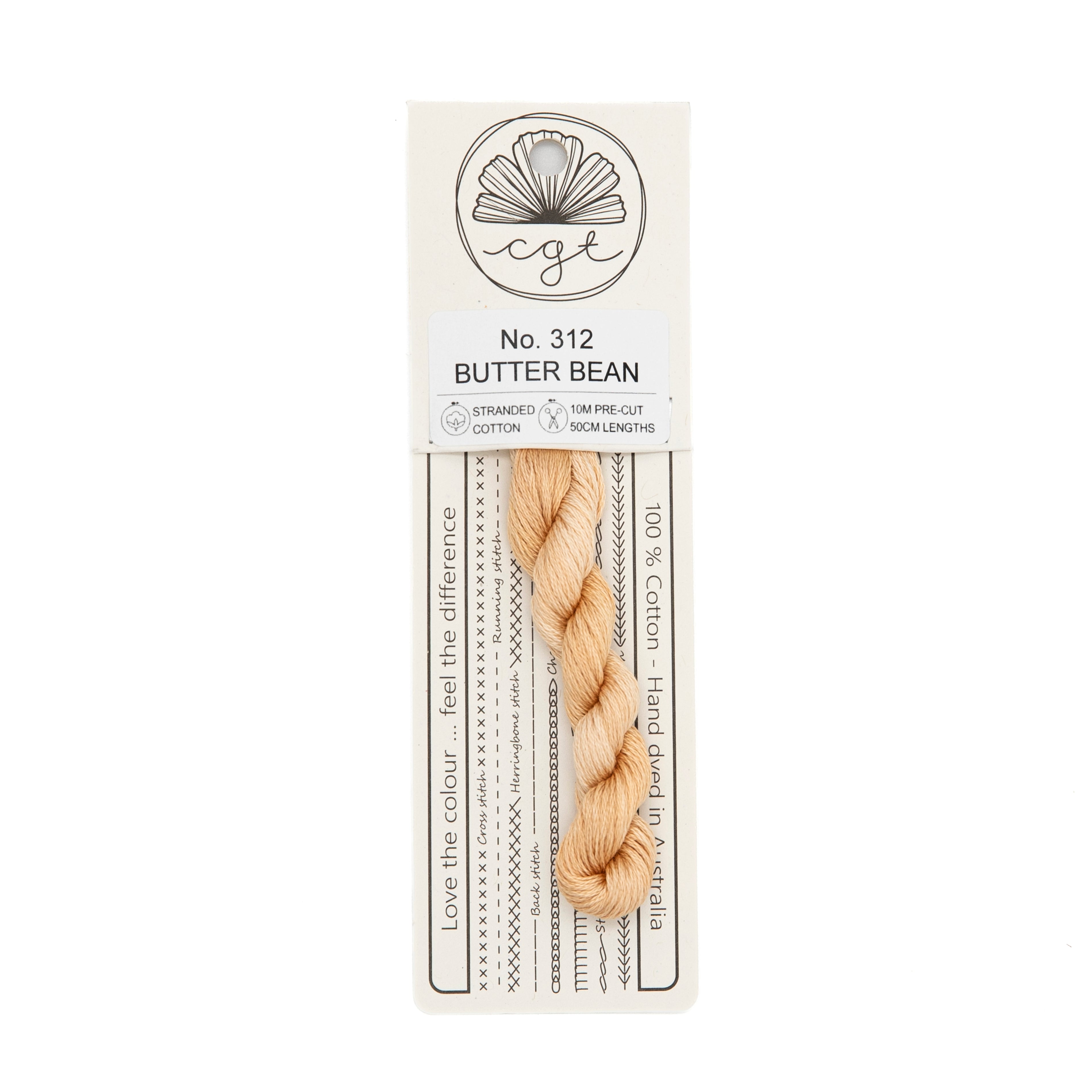 Cottage Garden Threads - 312 Butter Bean — needlepoint thread, 13 and 18 mesh
