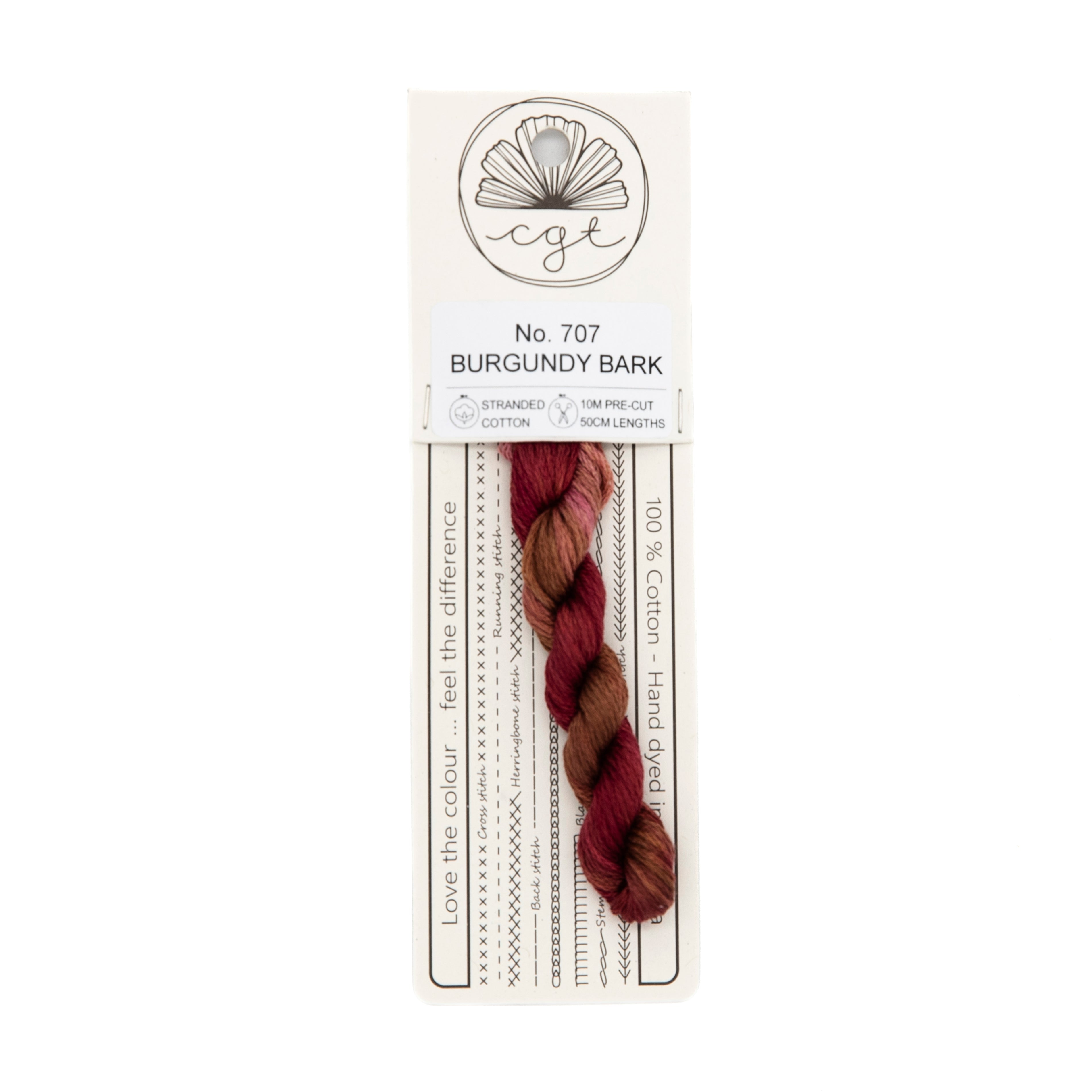 Cottage Garden Threads - 707 Burgundy Bark — needlepoint thread, 13 and 18 mesh