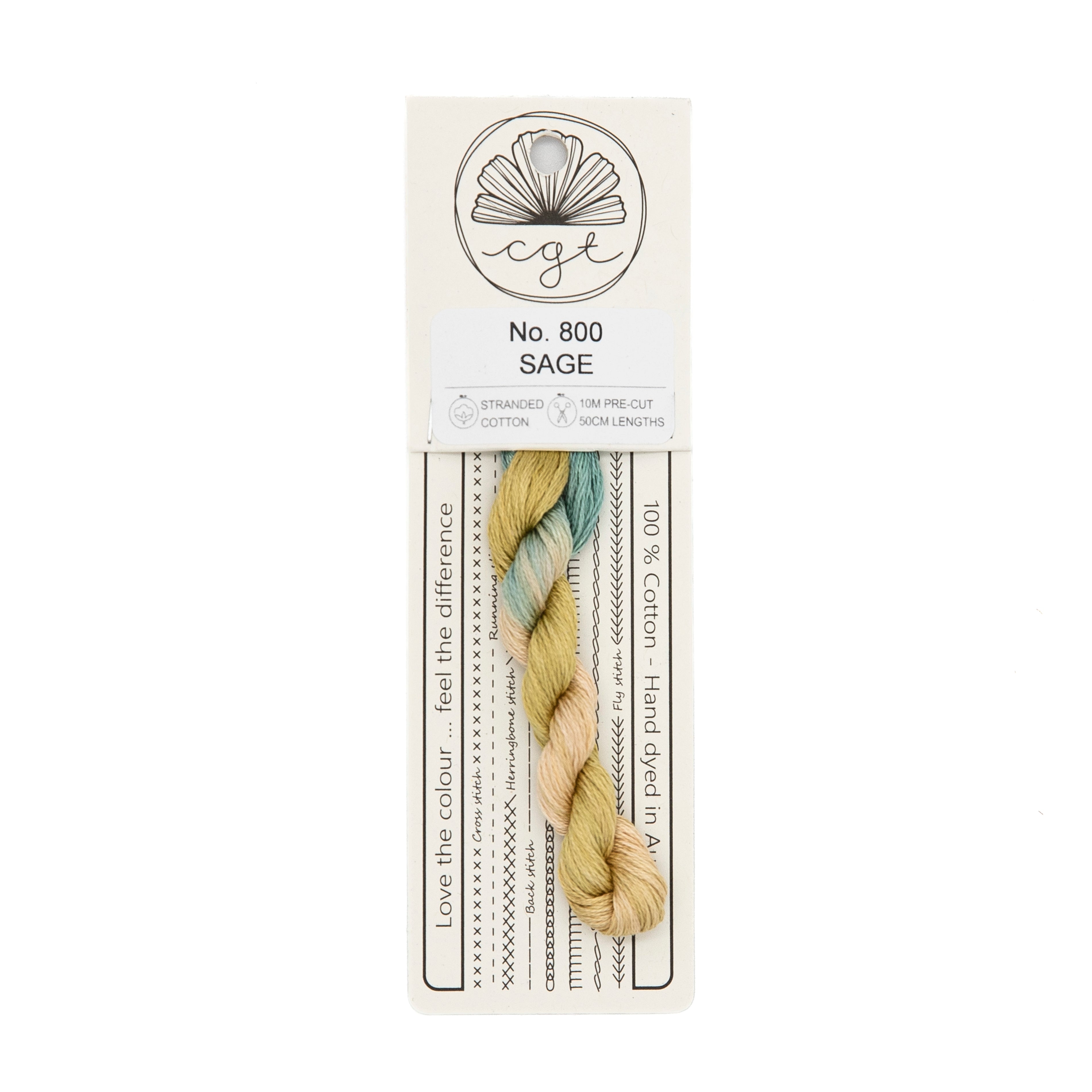 Cottage Garden Threads - 800 Sage — needlepoint thread, 13 and 18 mesh