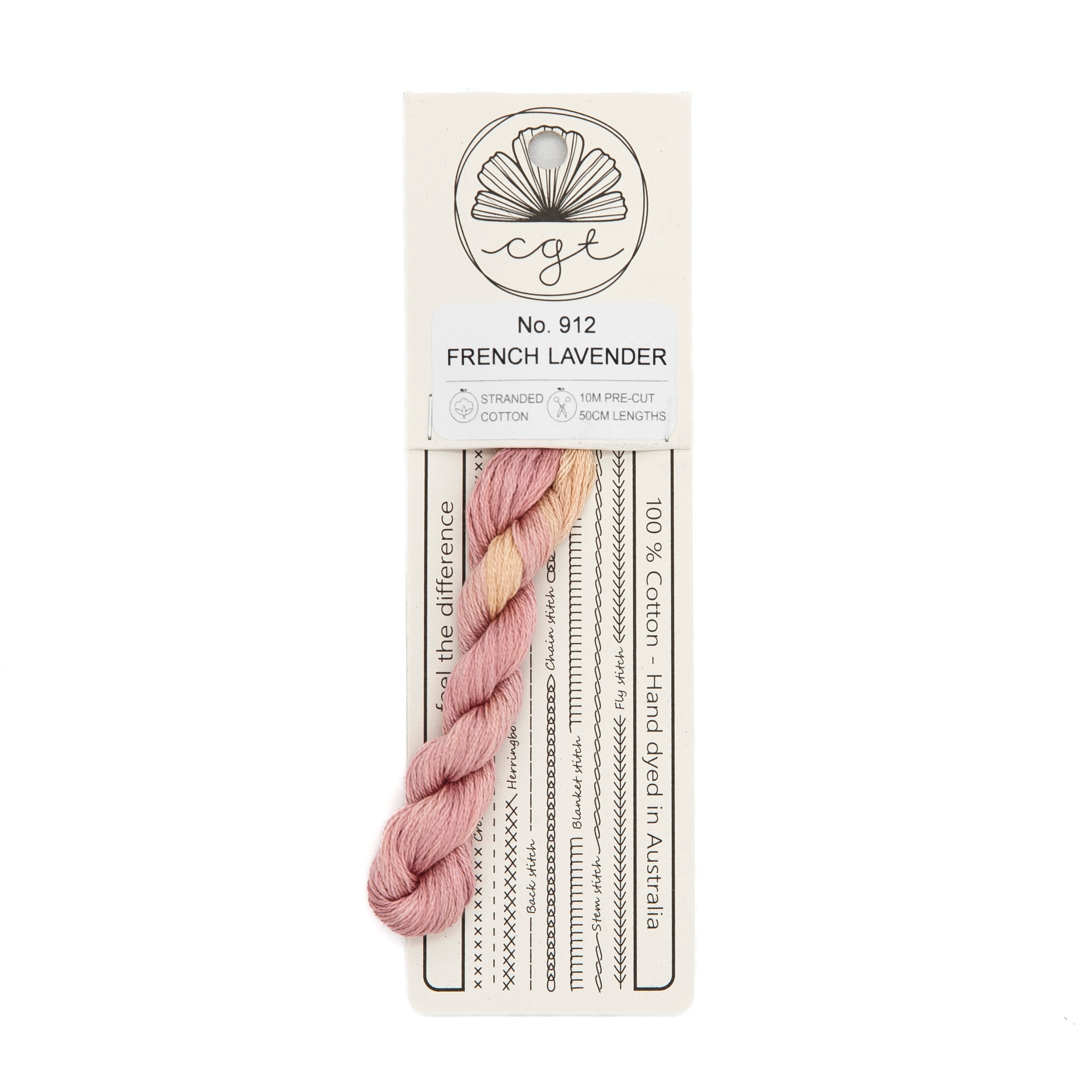 Cottage Garden Threads - 912 French Lavender — needlepoint thread, 13 and 18 mesh