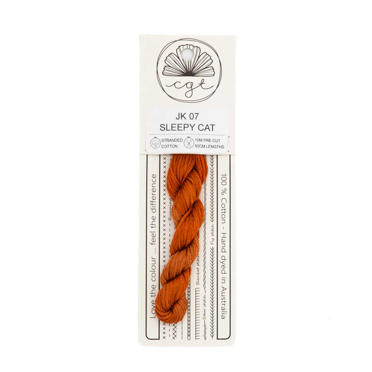 Cottage Garden Threads - JK07 Sleepy Cat — needlepoint thread, 13 and 18 mesh