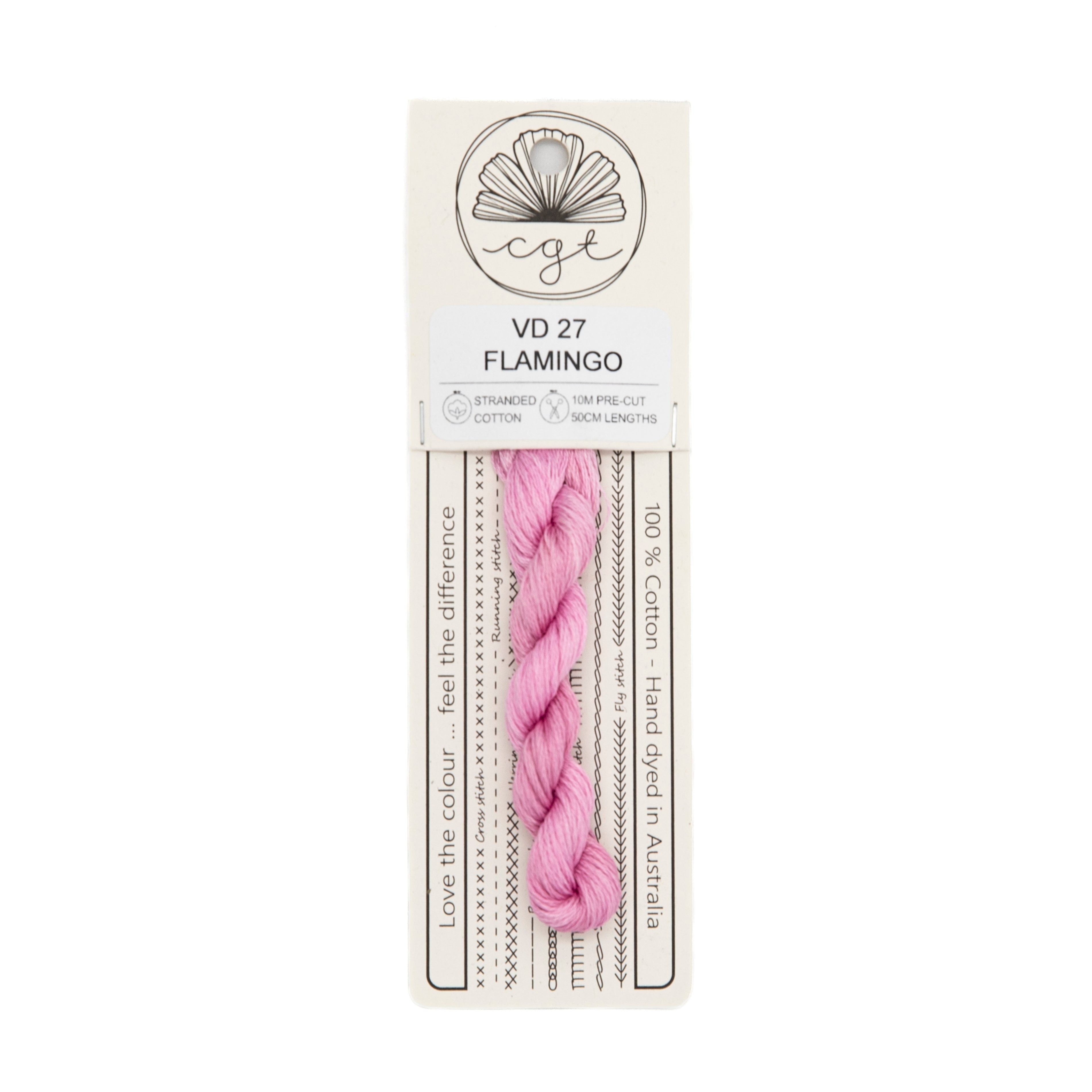 Cottage Garden Threads - VD27 Flamingo — needlepoint thread, 13 and 18 mesh