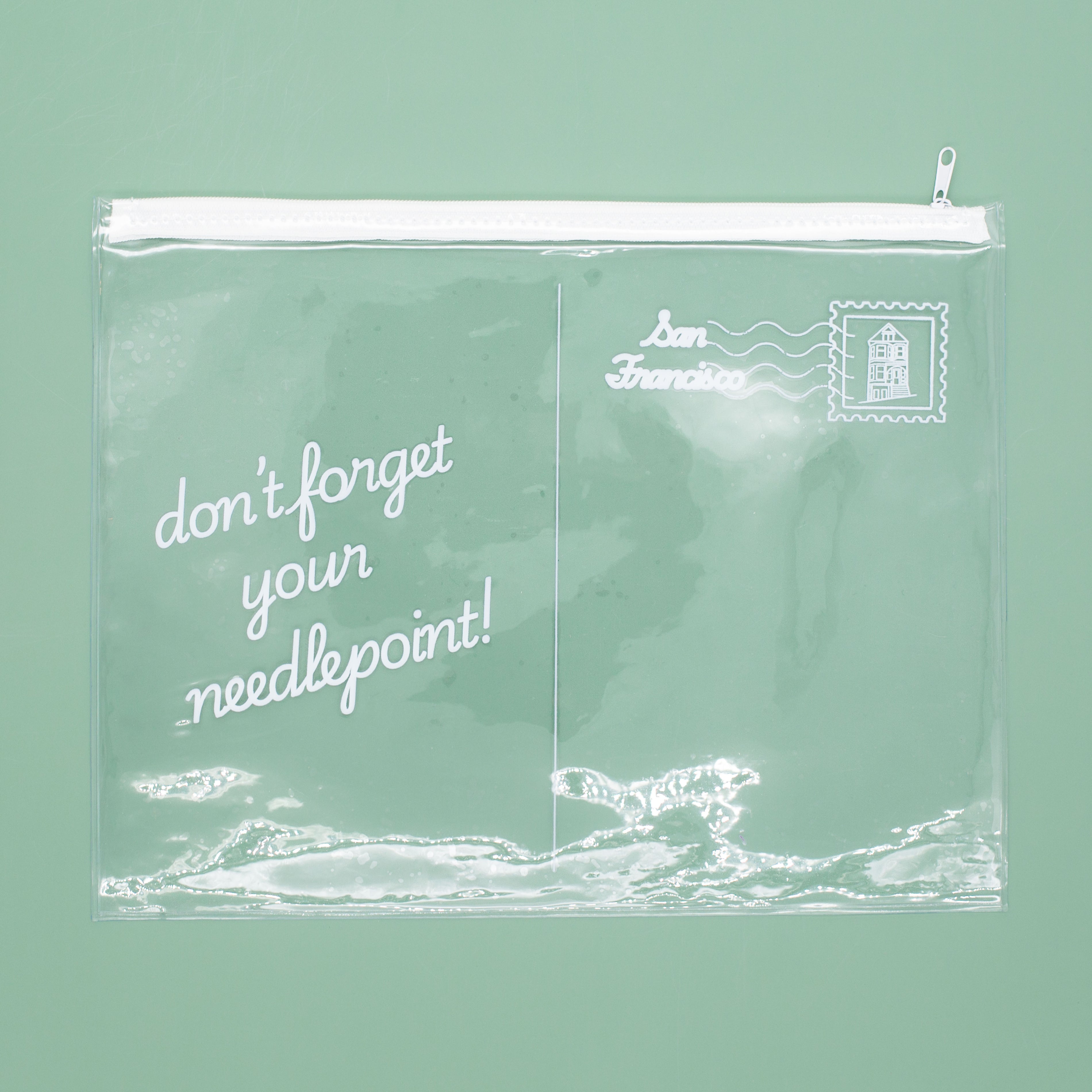 Don't Forget Your Needlepoint Project Bag by Postcard Row — needlepoint accessory from Angel City Stitchery