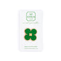 Green Glitter Clover Needle Minder by Go Stitch Studio — needlepoint accessory from Angel City Stitchery