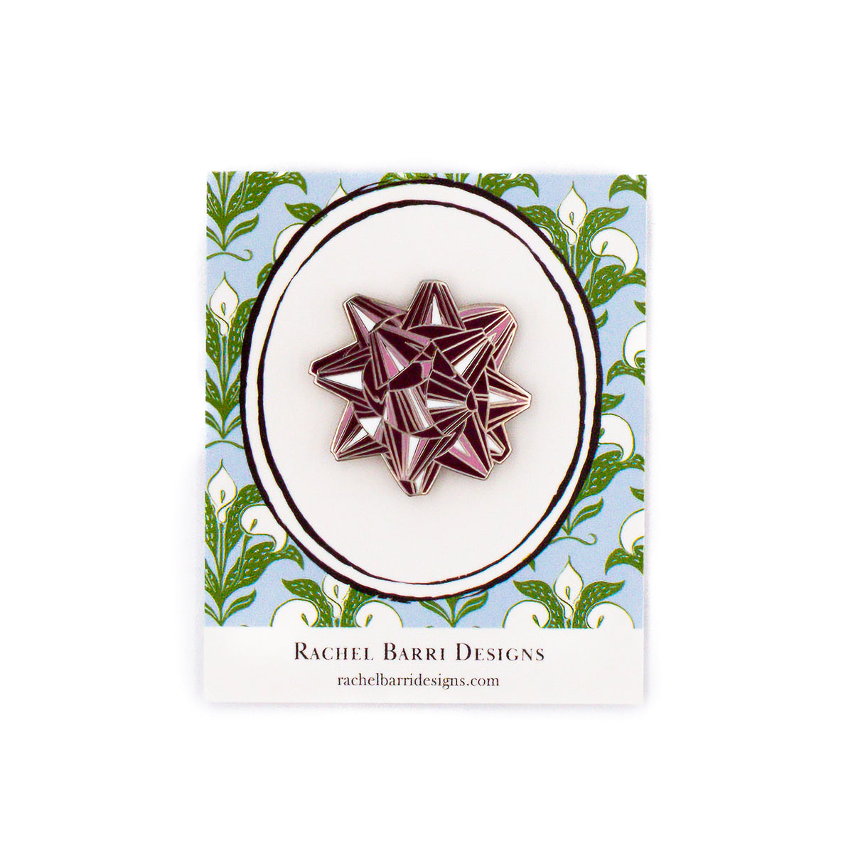 Holiday Bow Needle Minder by Rachel Barri Designs — needlepoint accessory from Angel City Stitchery