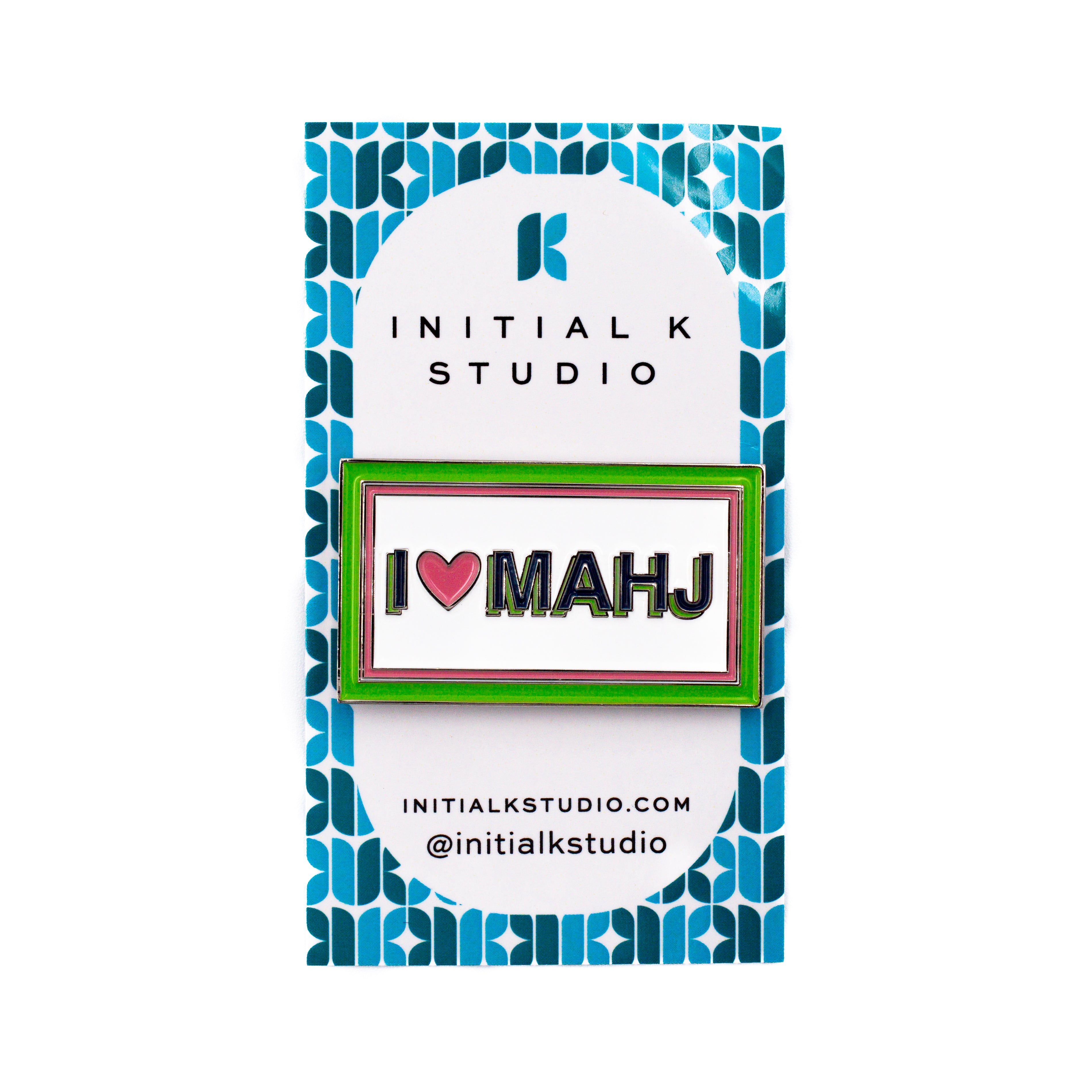 I Heart MAHJ Needle Minder by Initial K Studio — needlepoint accessory from Angel City Stitchery