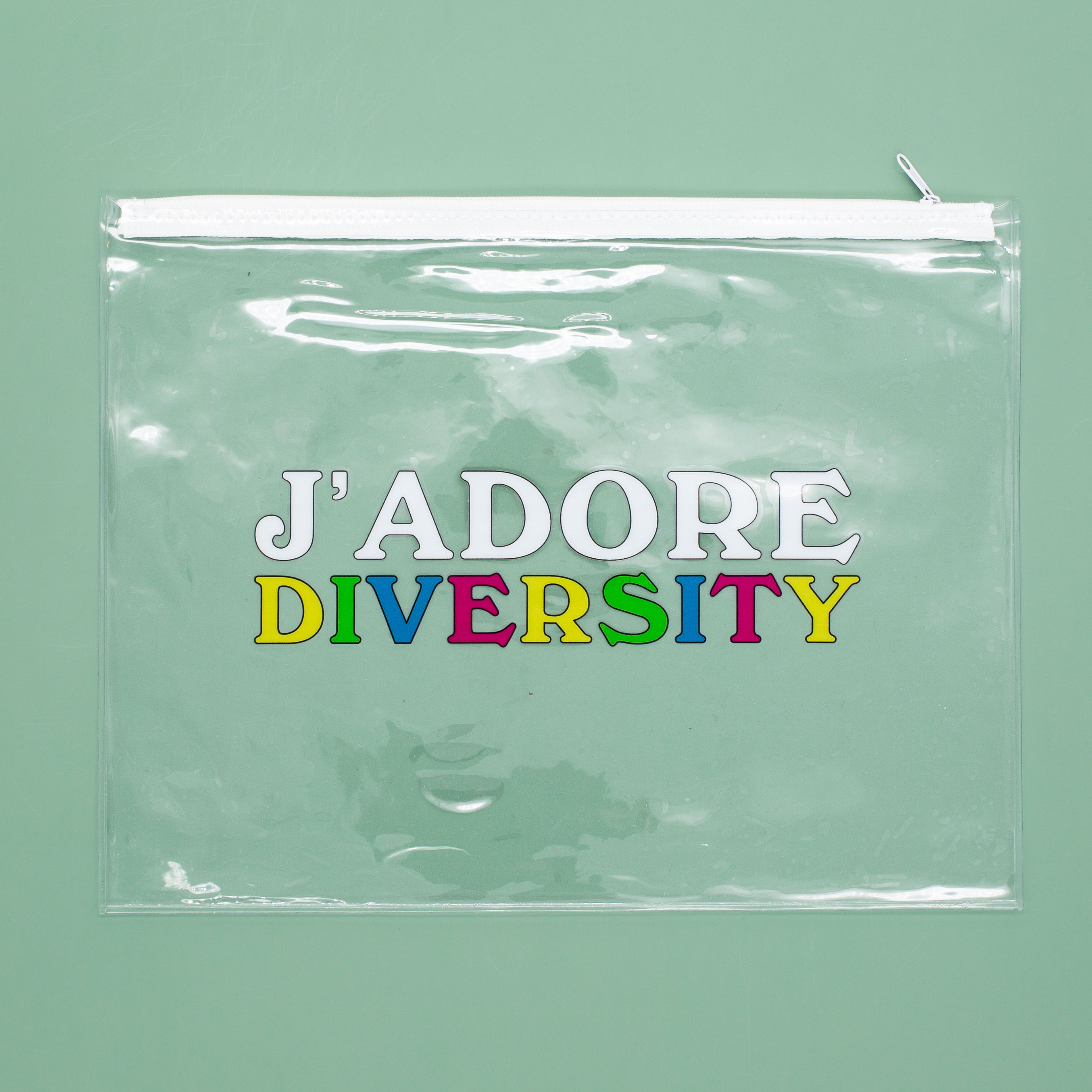 J'adore Diversity Project Bag by Postcard Row — needlepoint accessory from Angel City Stitchery
