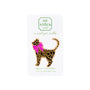 Leopard Kitty Needle Minder by Go Stitch Studio — needlepoint accessory from Angel City Stitchery