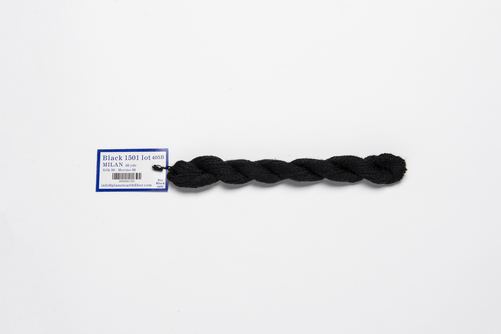 Milan - 1501 Black — silk skein for needlepoint, 13 mesh