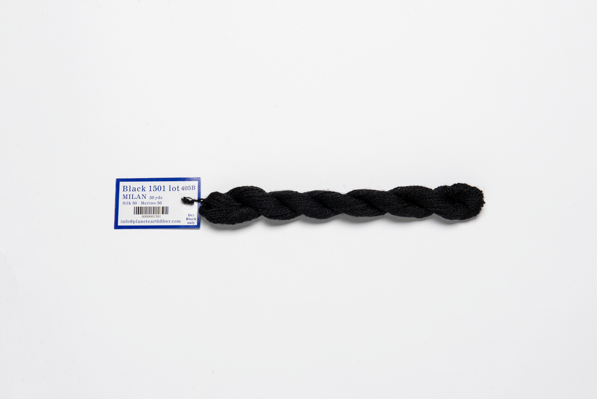 Milan - 1501 Black — silk skein for needlepoint, 13 mesh