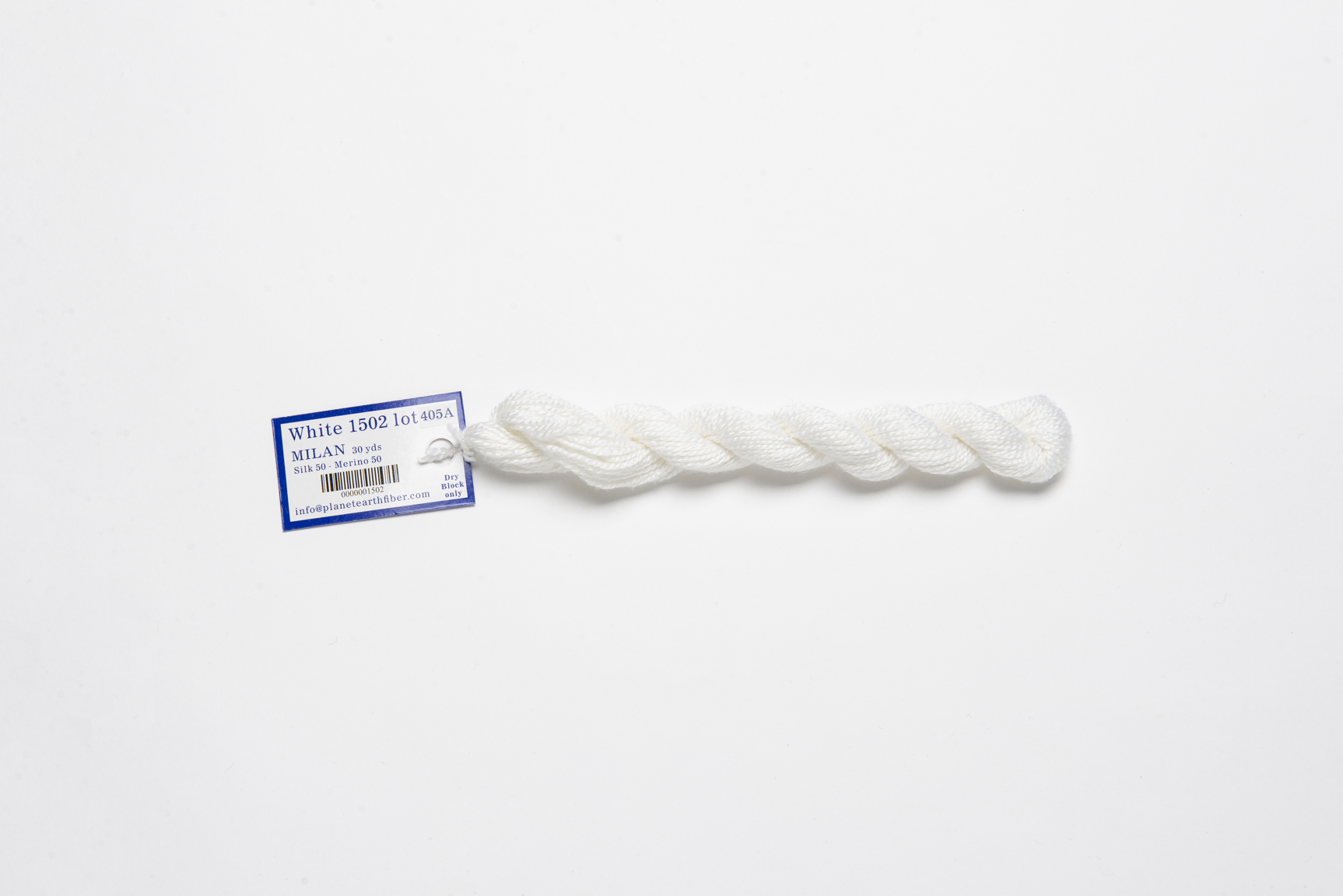 Milan - 1502 White — silk skein for needlepoint, 13 mesh