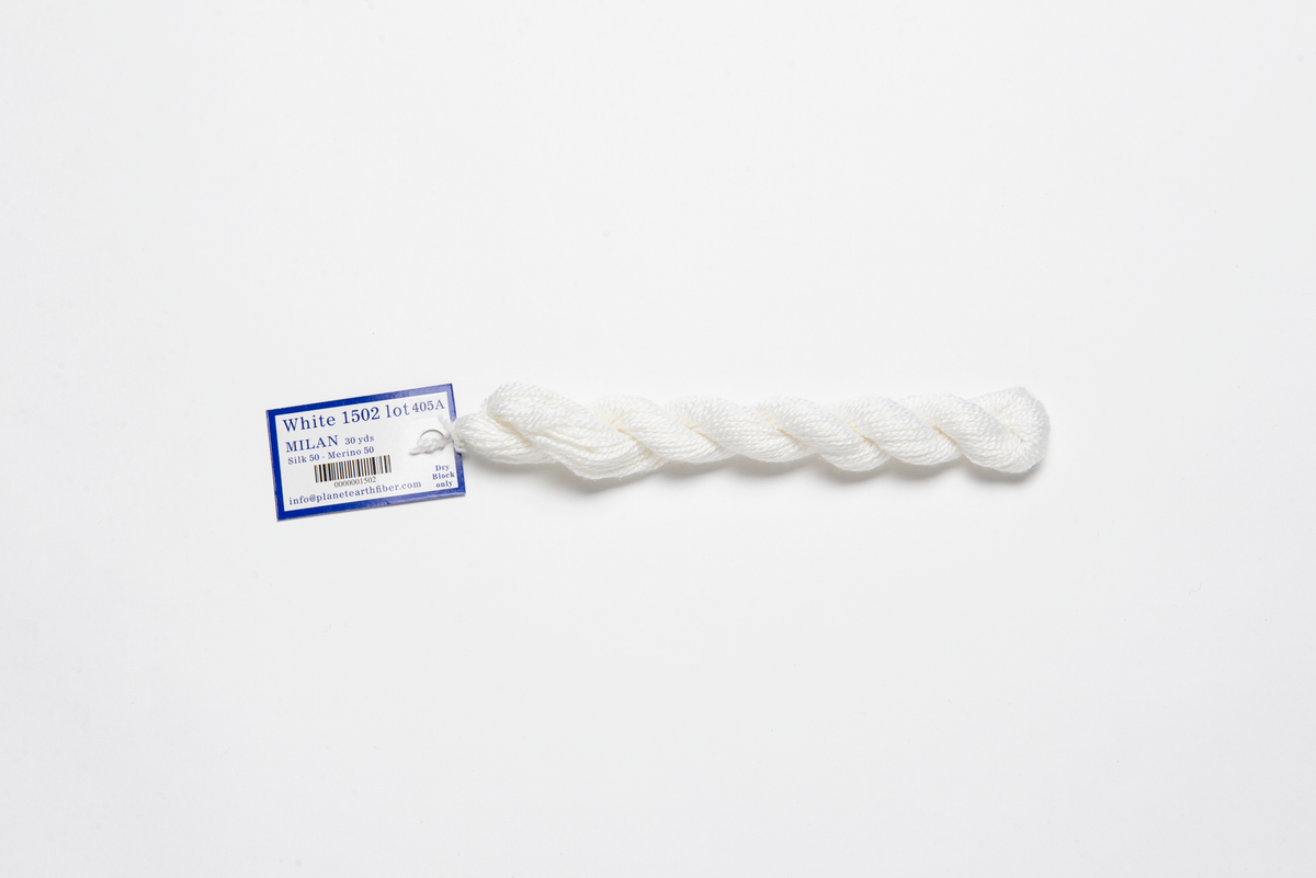 Milan - 1502 White — silk skein for needlepoint, 13 mesh