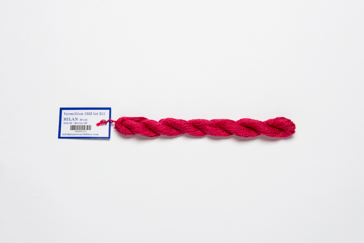 Milan - 1552 Vermillion — silk skein for needlepoint, 13 mesh