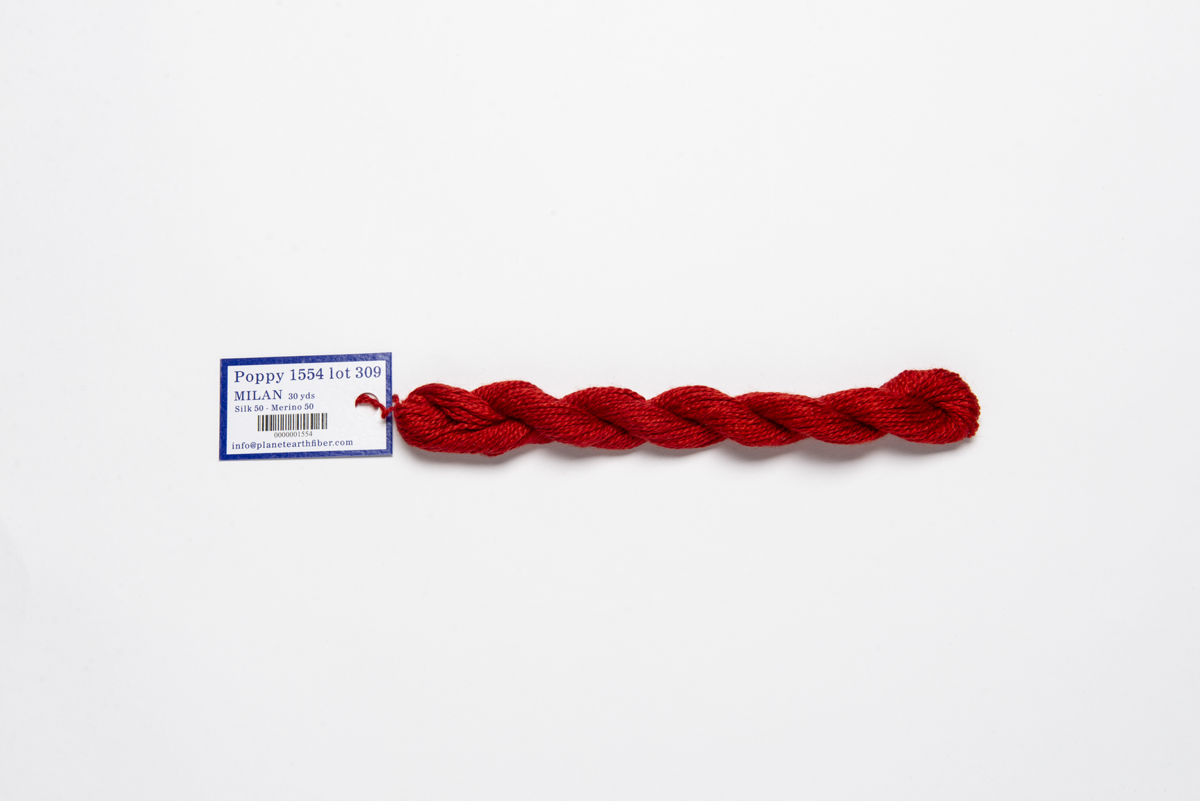 Milan - 1554 Poppy — silk skein for needlepoint, 13 mesh
