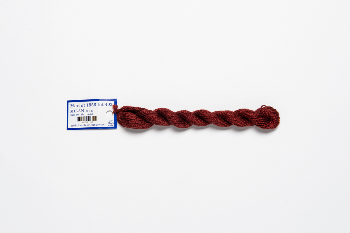 Milan - 1558 Merlot — silk skein for needlepoint, 13 mesh