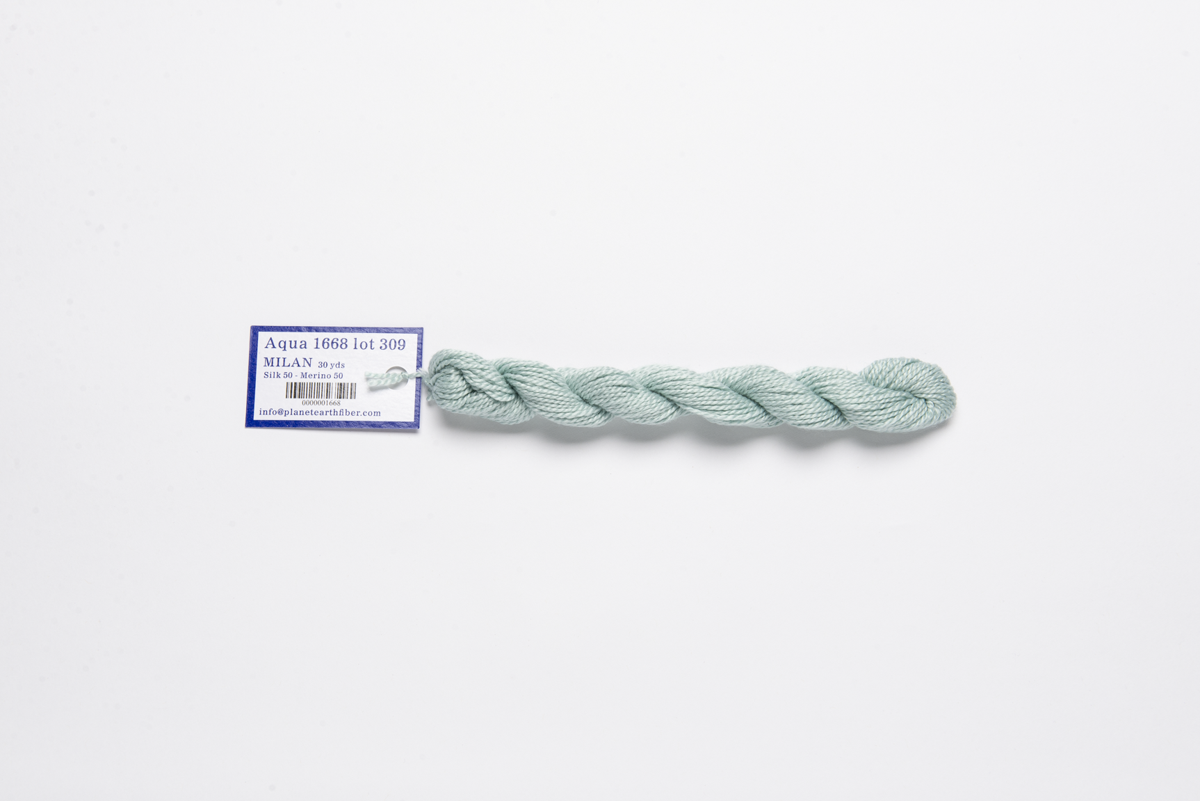 Milan - 1668 Aqua — silk skein for needlepoint, 13 mesh