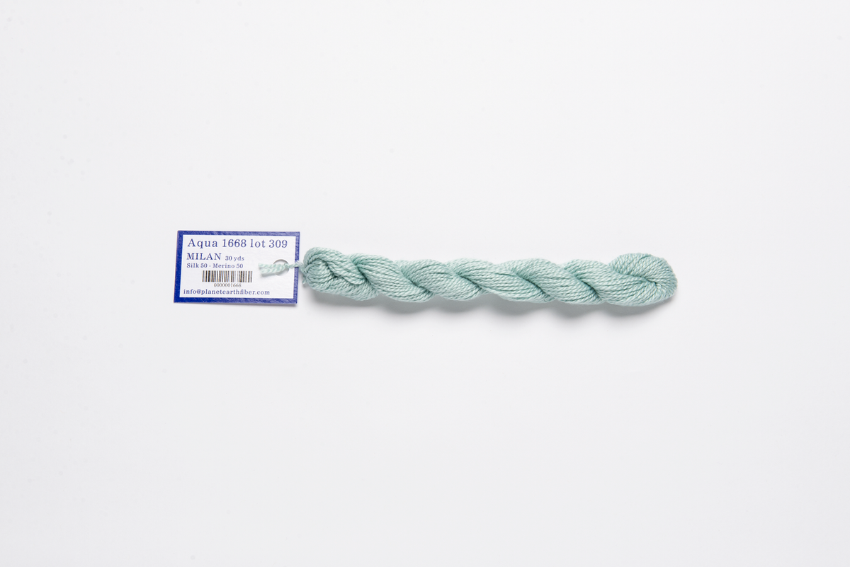 Milan - 1668 Aqua — silk skein for needlepoint, 13 mesh