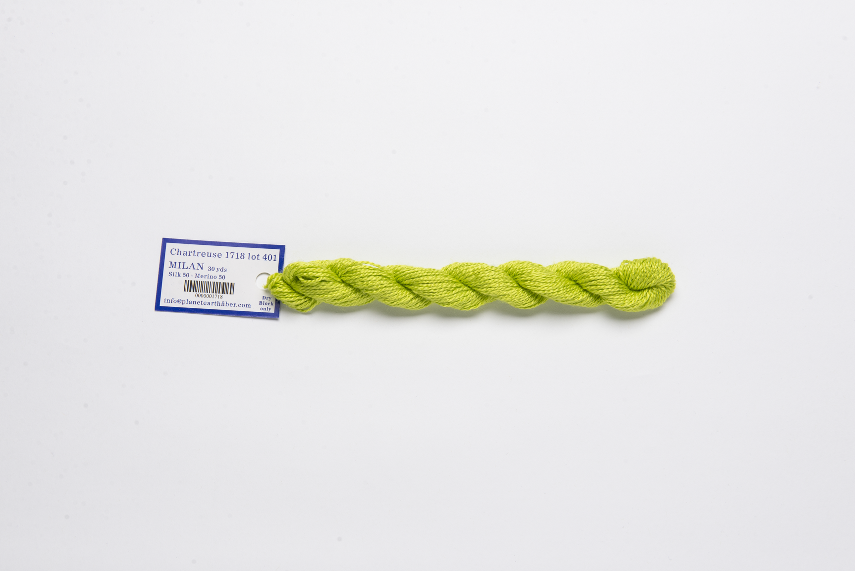 Milan - 1718 Chartreuse — silk skein for needlepoint, 13 mesh