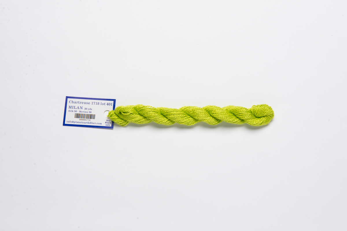 Milan - 1718 Chartreuse — silk skein for needlepoint, 13 mesh