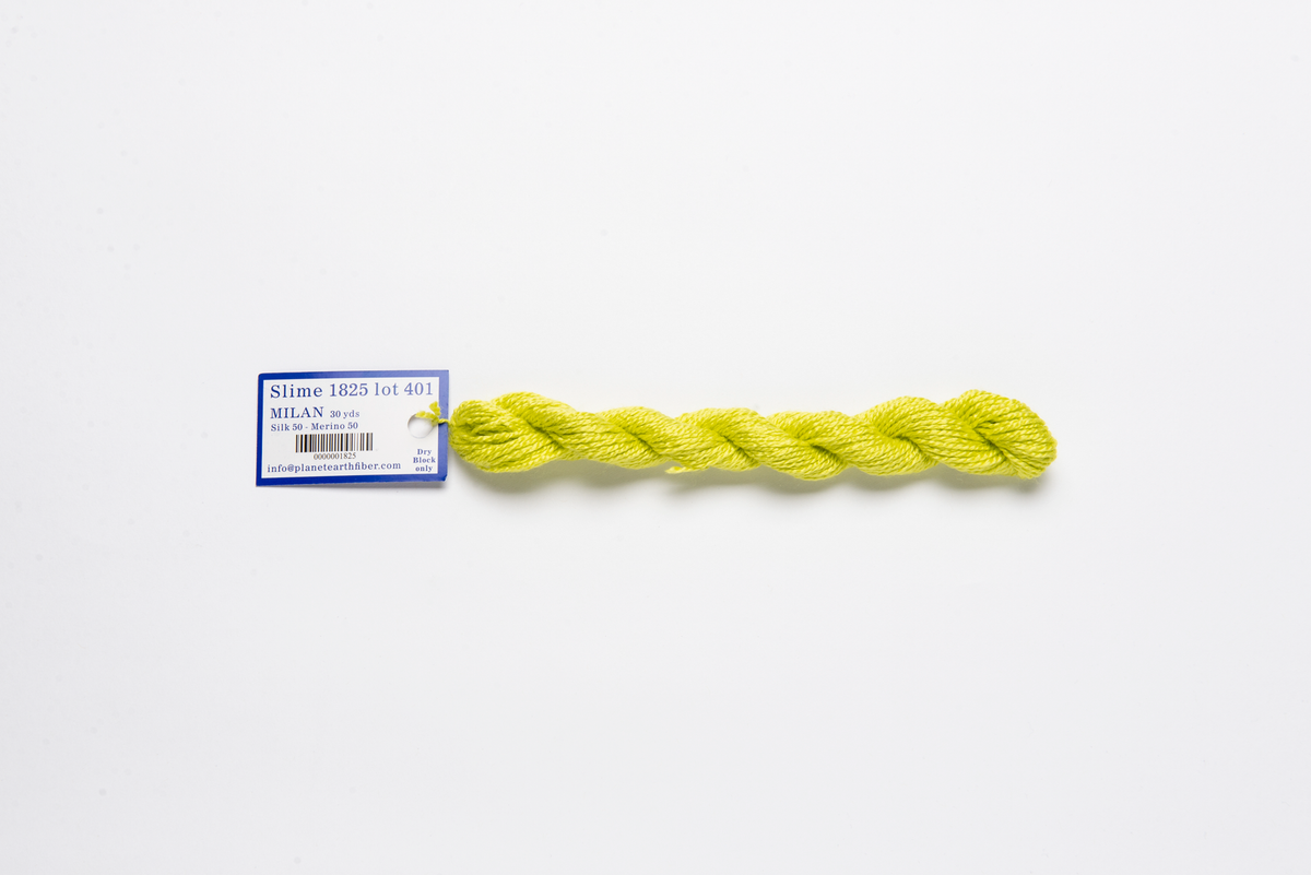 Milan - 1825 Slime — silk skein for needlepoint, 13 mesh