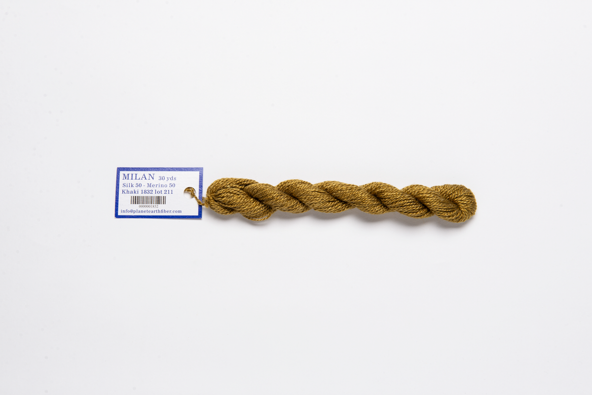 Milan - 1832 Khaki — silk skein for needlepoint, 13 mesh
