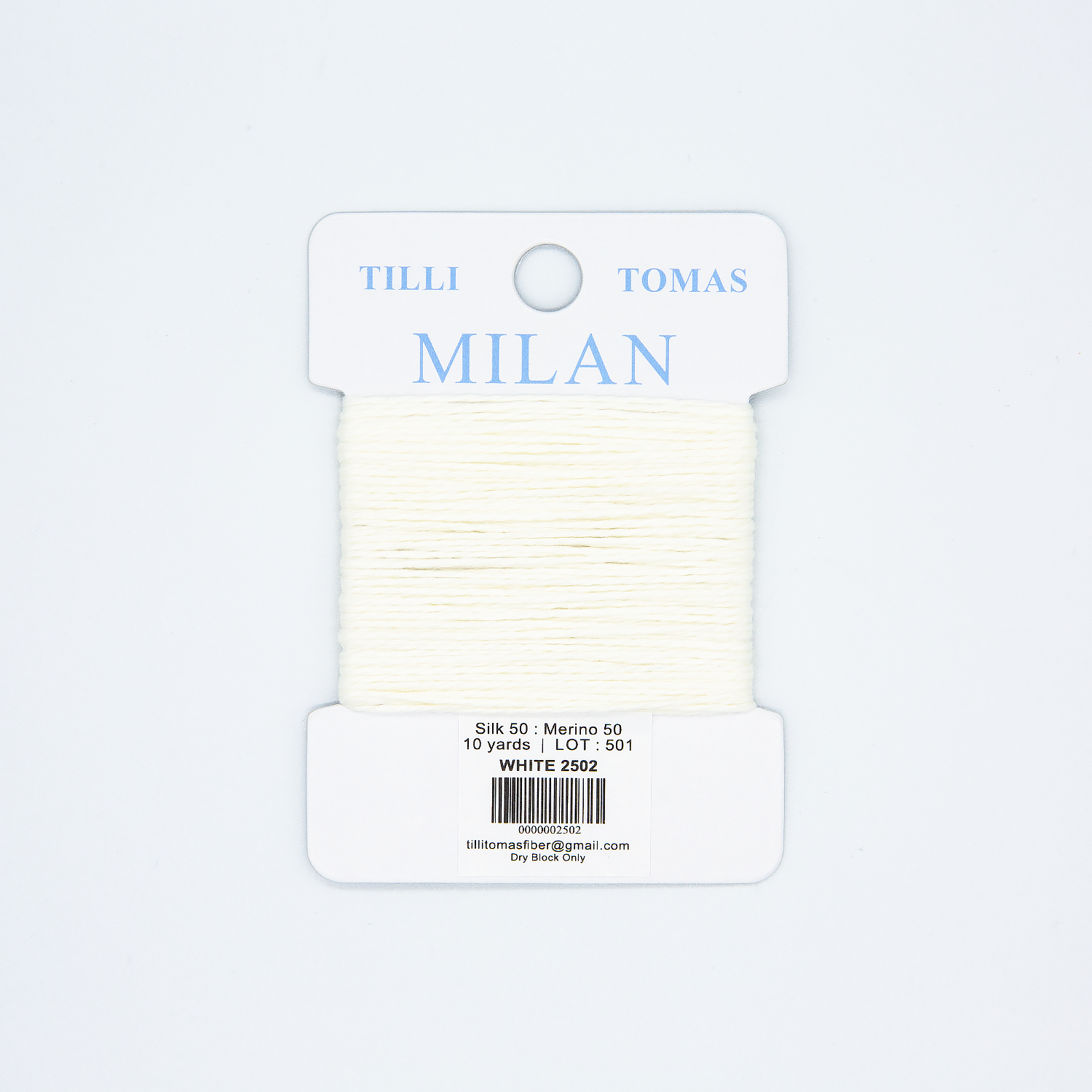 Milan Cards - 2502 White — silk card for needlepoint, 13 mesh