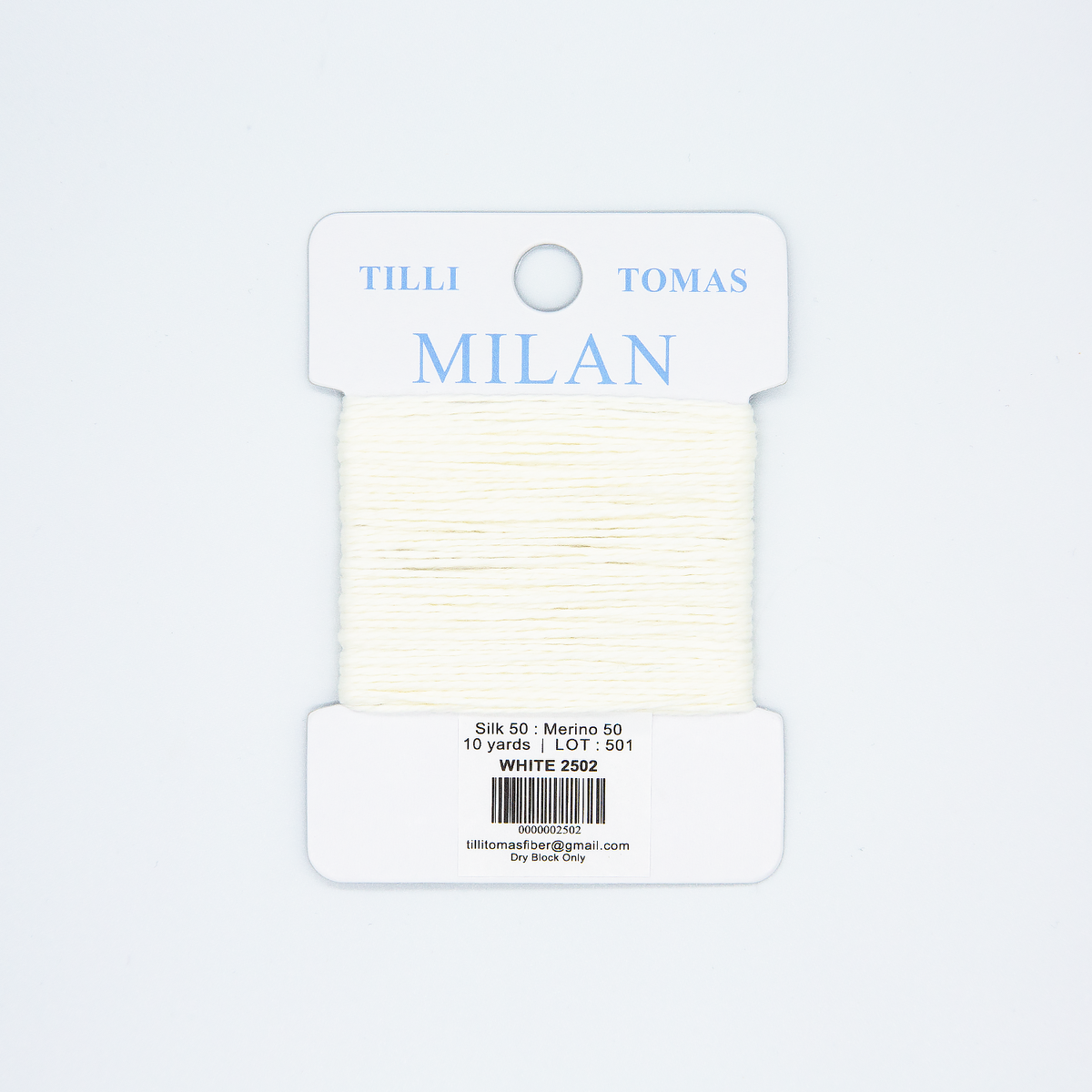 Milan Cards - 2502 White — silk card for needlepoint, 13 mesh