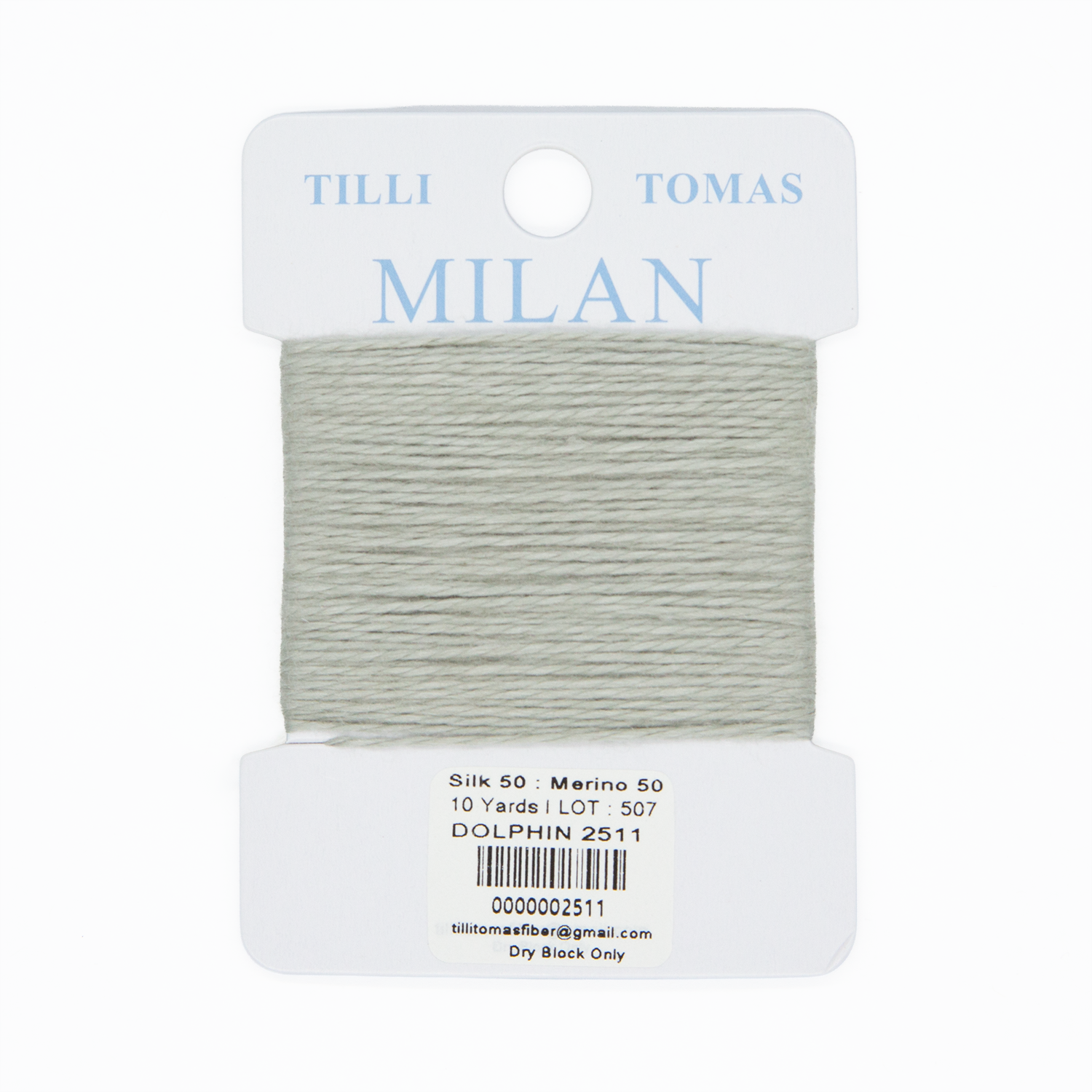 Milan Cards - 2511 Dolphin — silk card for needlepoint, 13 mesh