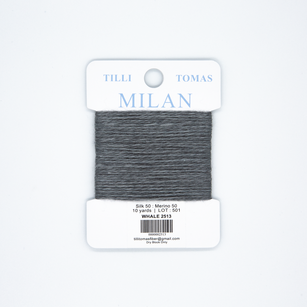Milan Cards - 2513 Whale — silk card for needlepoint, 13 mesh