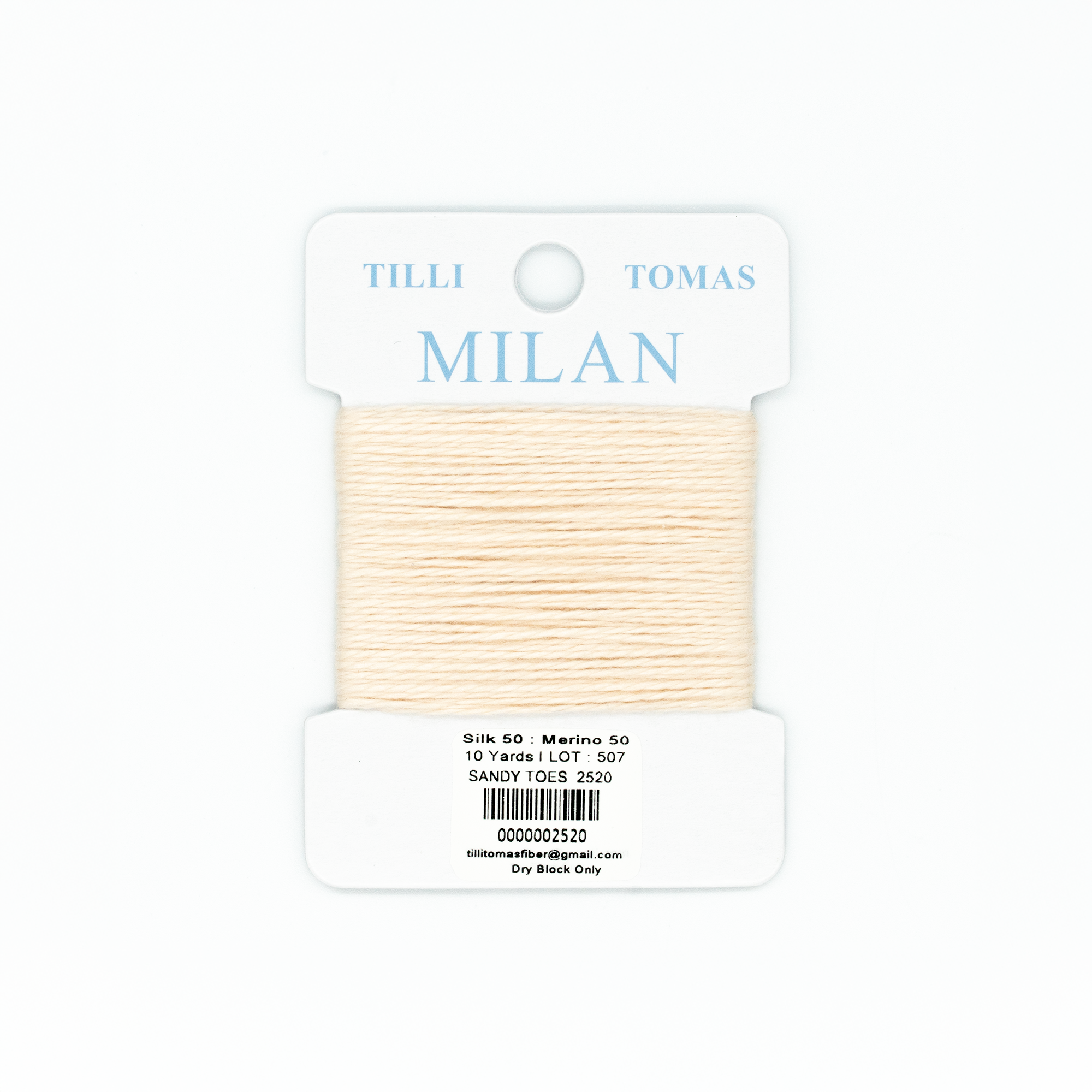 Milan Cards - 2520 Sandy Toes — silk card for needlepoint, 13 mesh