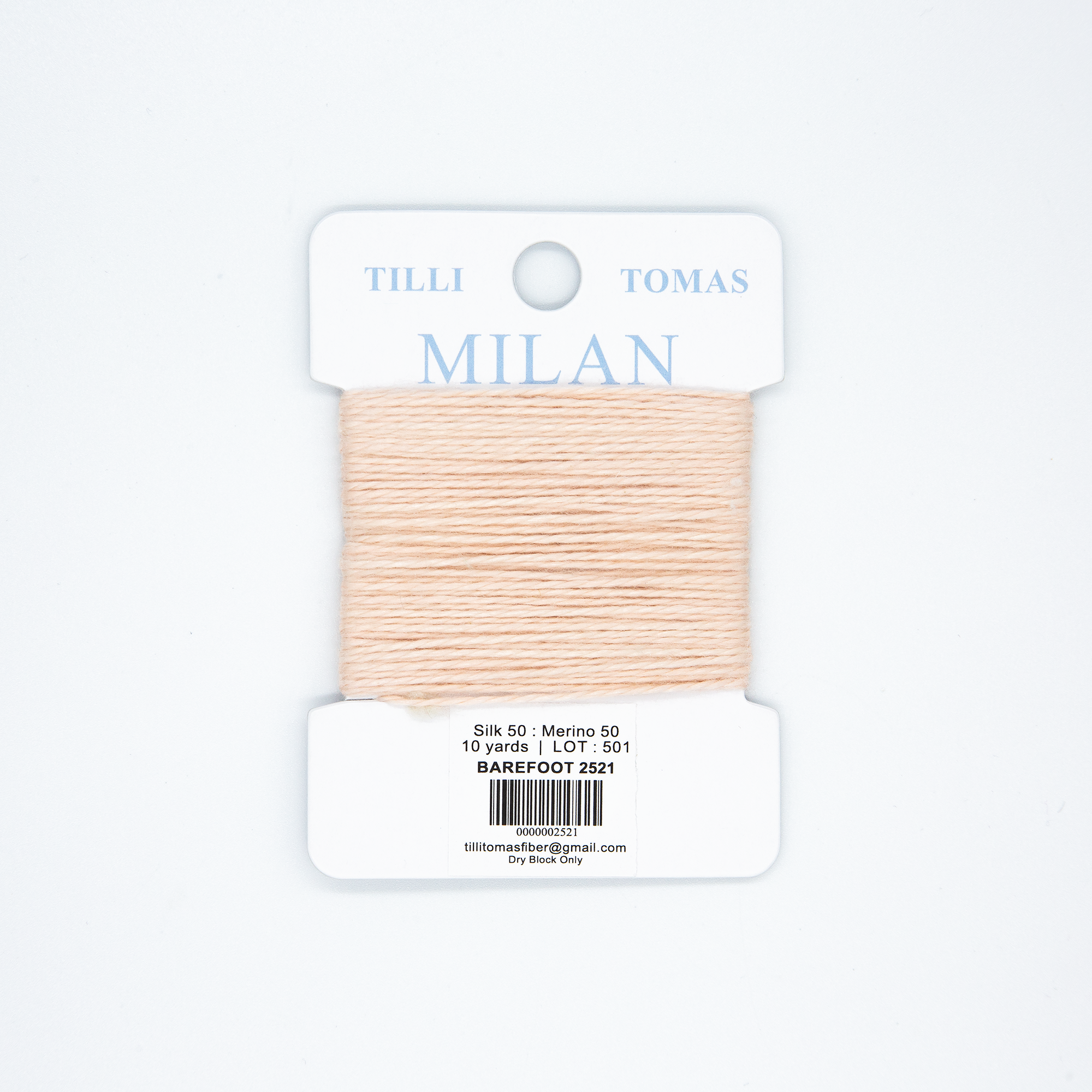 Milan Cards - 2521 Barefoot — silk card for needlepoint, 13 mesh