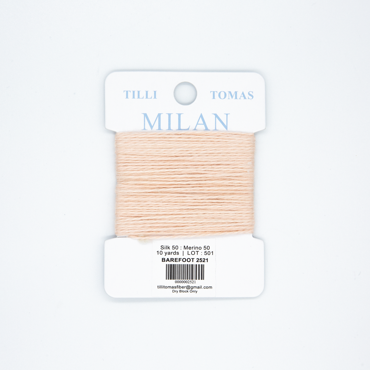 Milan Cards - 2521 Barefoot — silk card for needlepoint, 13 mesh