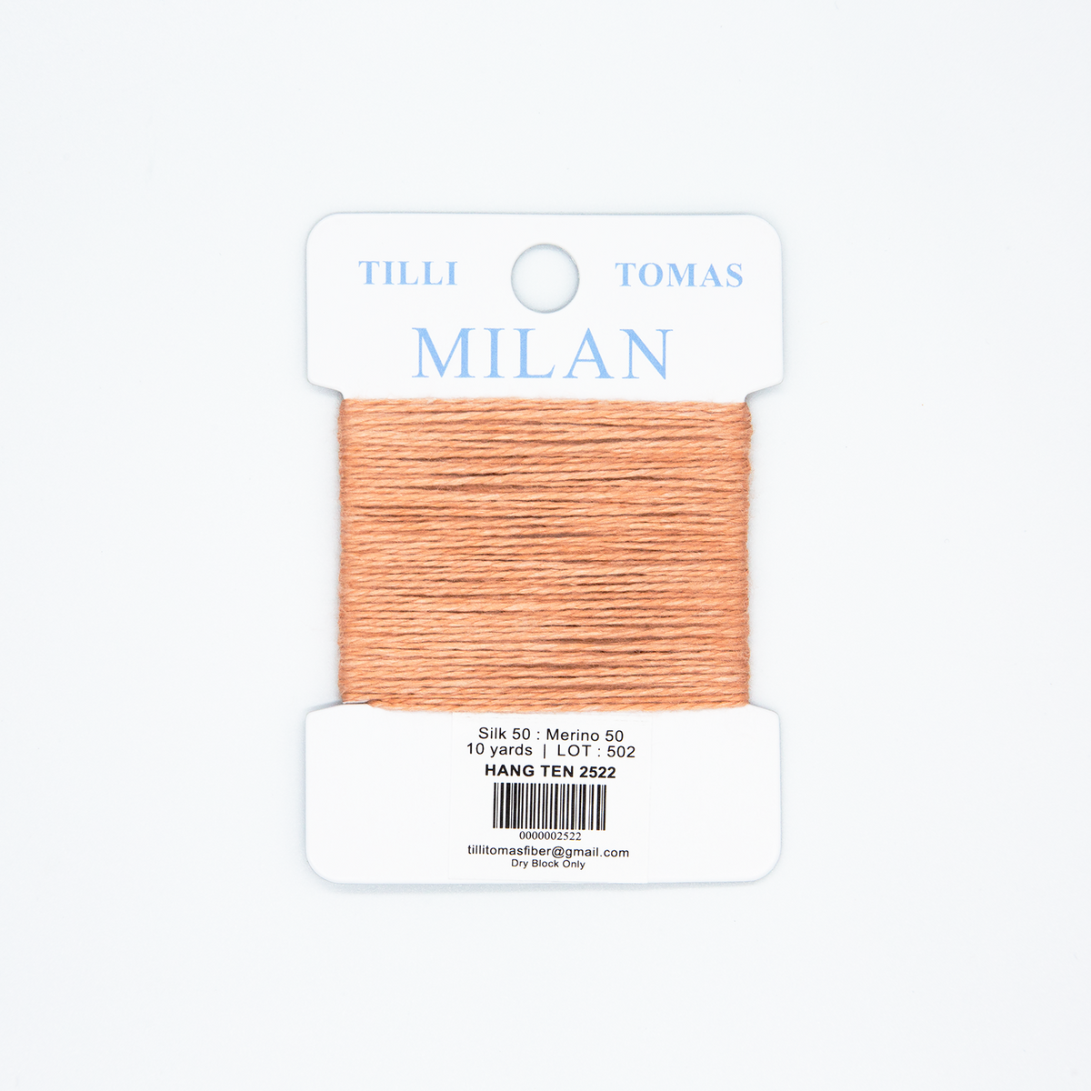 Milan Cards - 2522 Hang Ten — silk card for needlepoint, 13 mesh