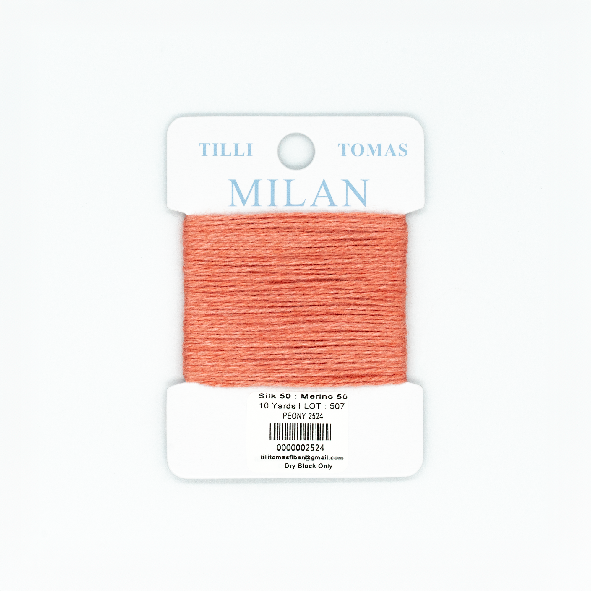 Milan Cards - 2524 Peony — silk card for needlepoint, 13 mesh